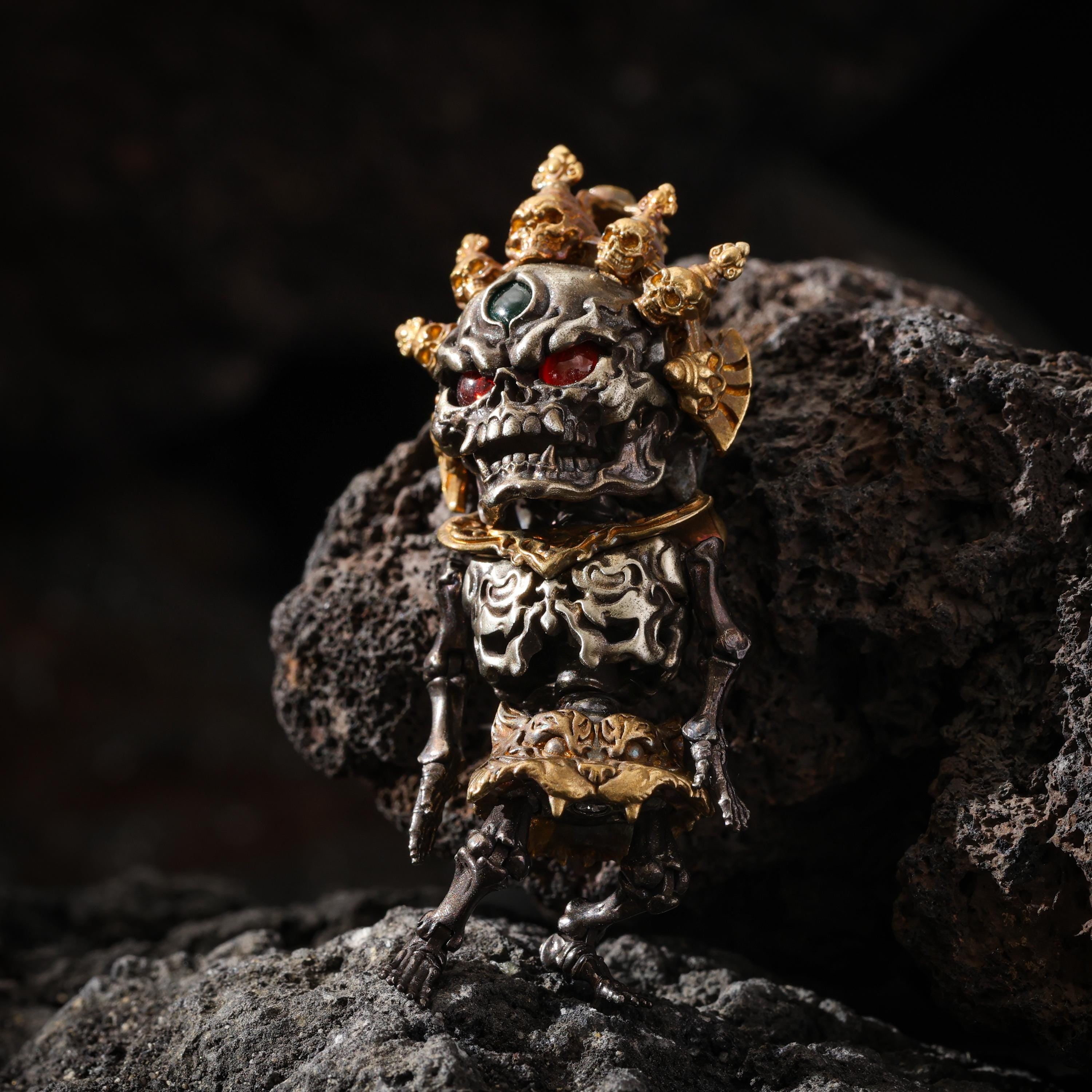 Charnel Ground Skeleton Pendant Necklace