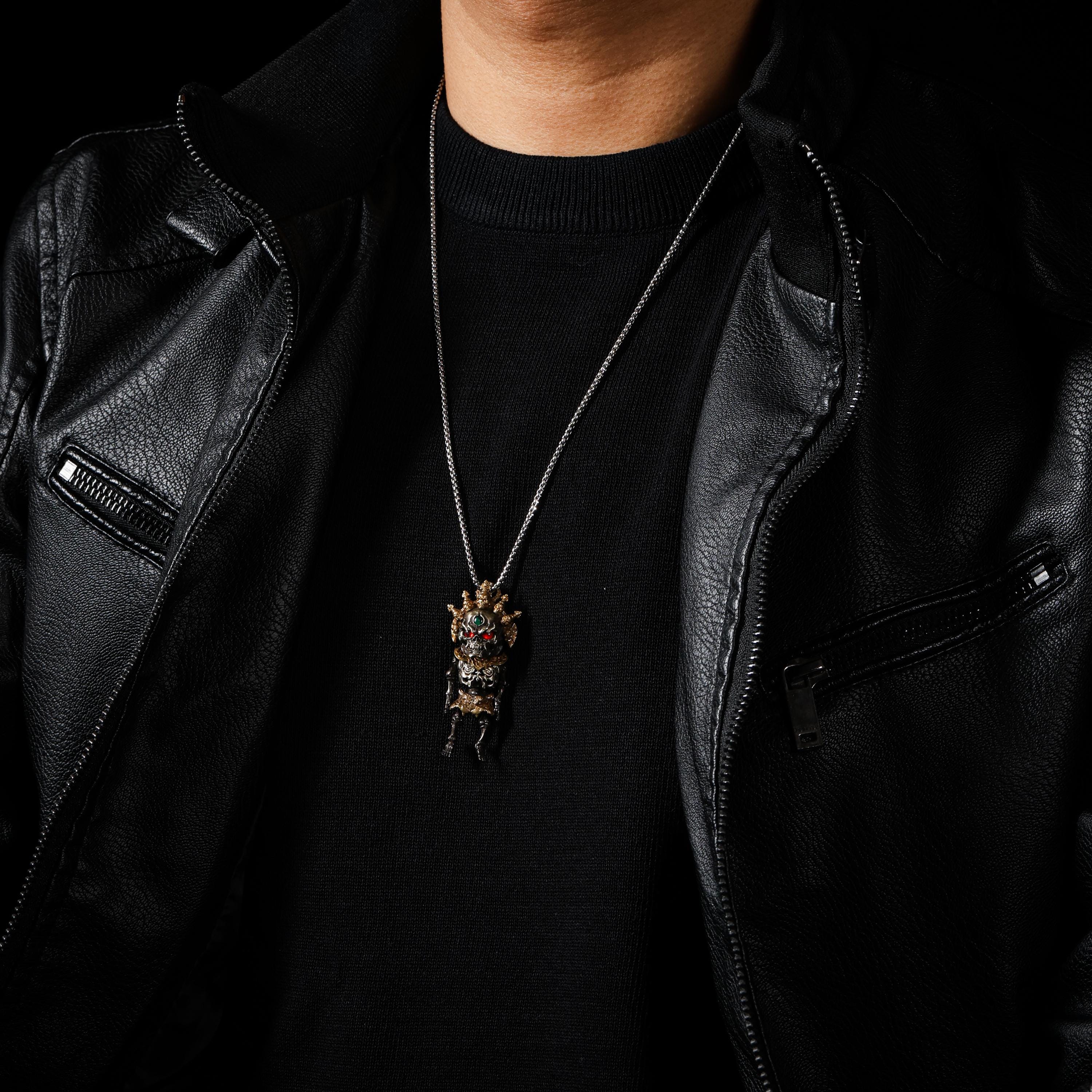 Charnel Ground Skeleton Pendant Necklace