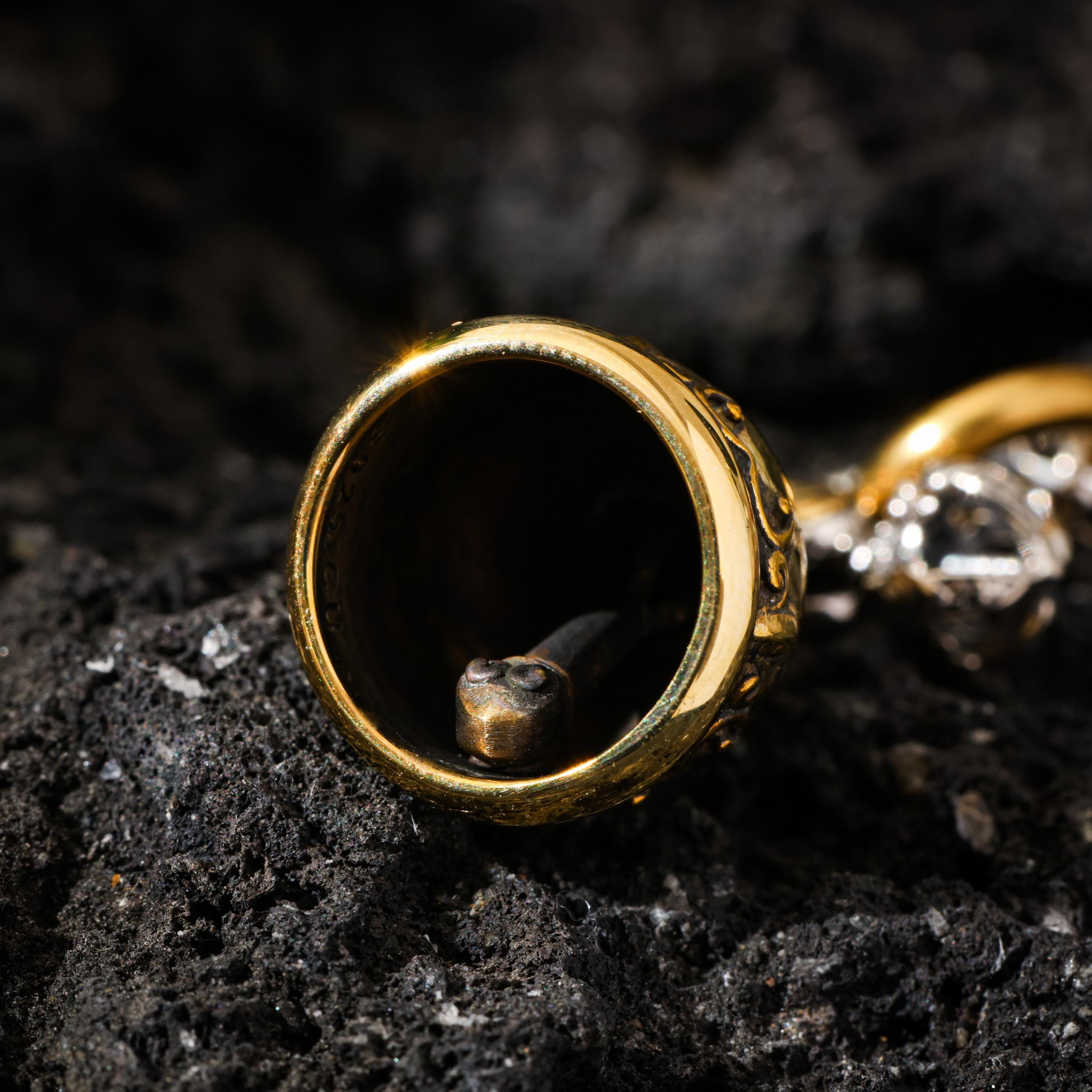 AURA DEER Vajra Bell Pendant Sterling Silver Protector Amulet Dorje Ghanta Talisman Necklace