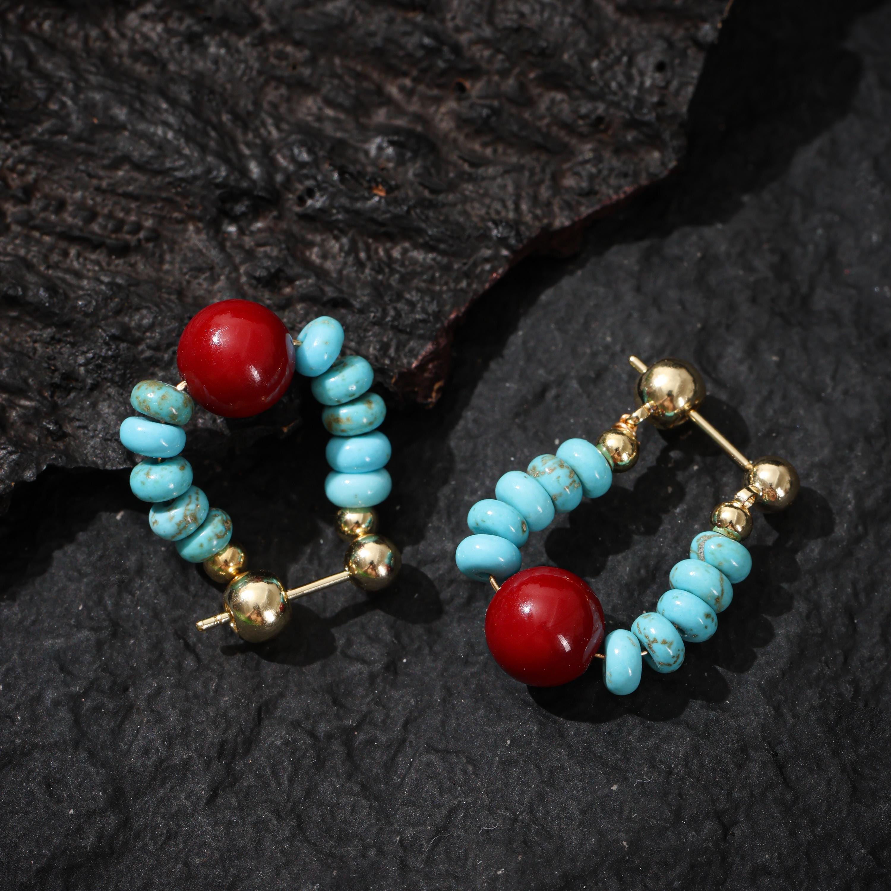 Tibetan Turquoise Earrings