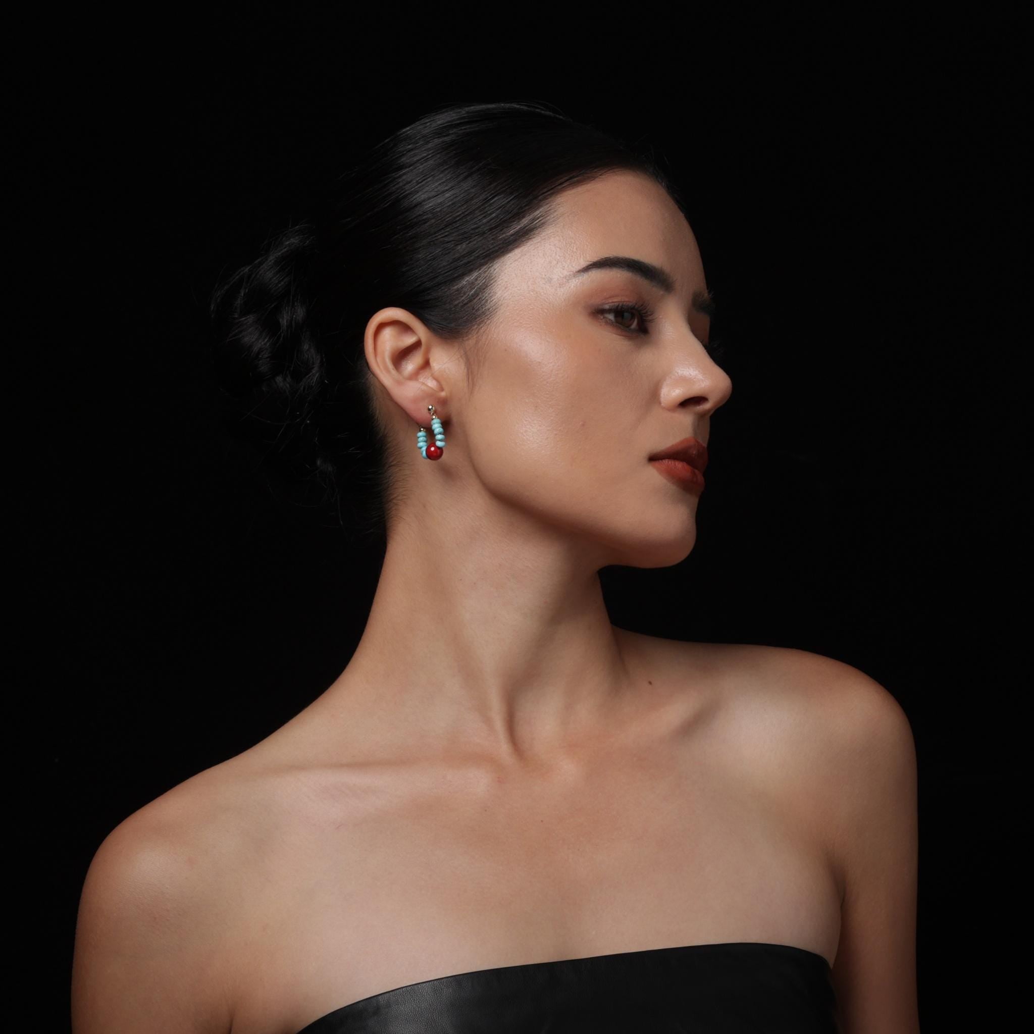 Tibetan Turquoise Earrings