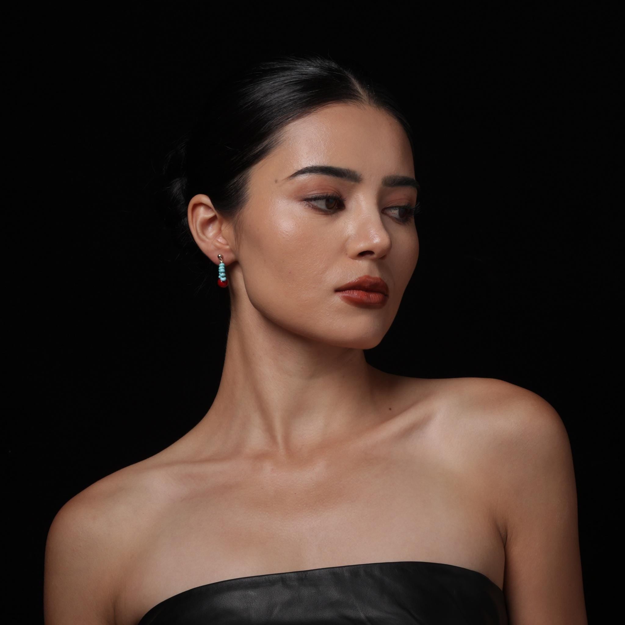 Tibetan Turquoise Earrings