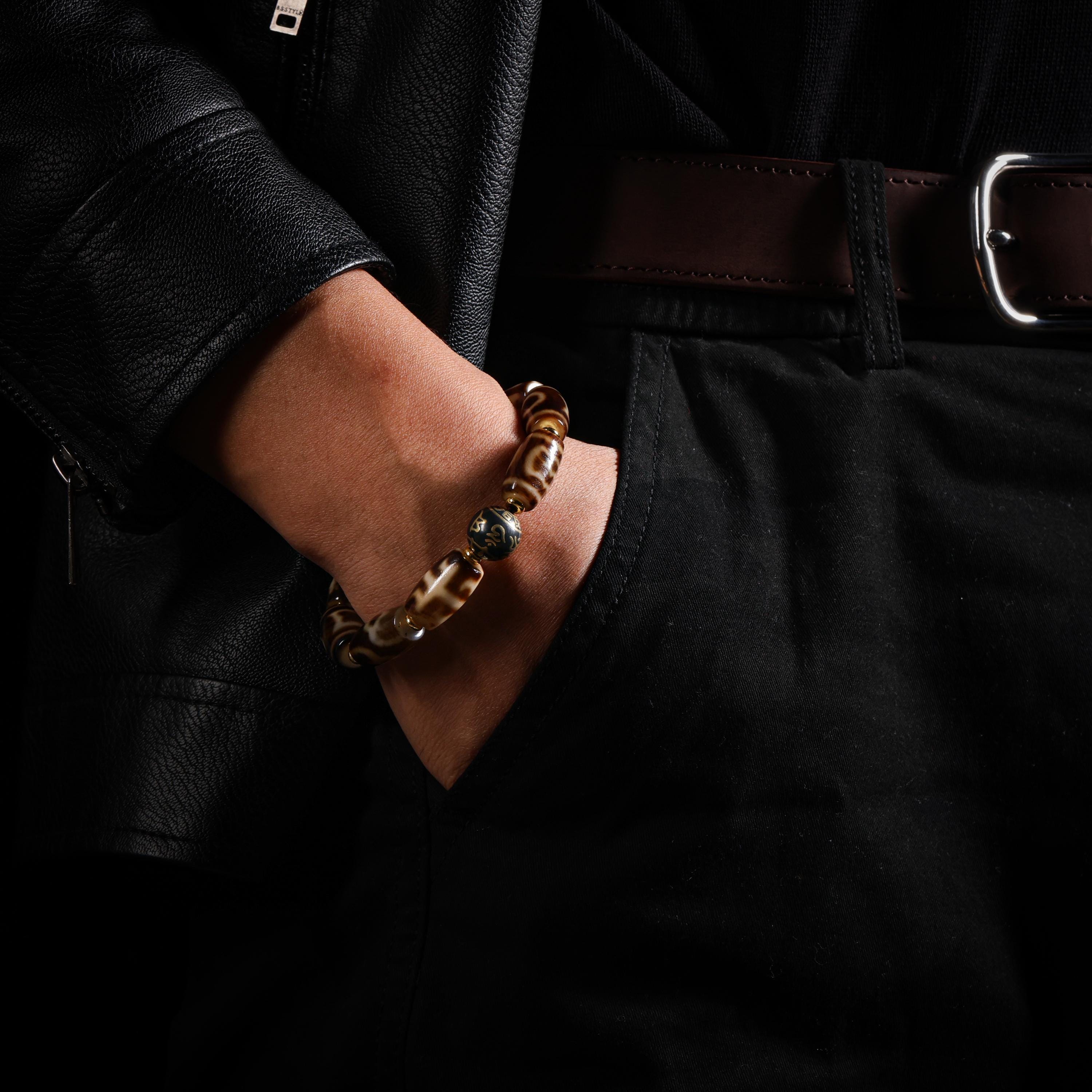 AURA DEER Natural Black Tiger's Eye Bracelet