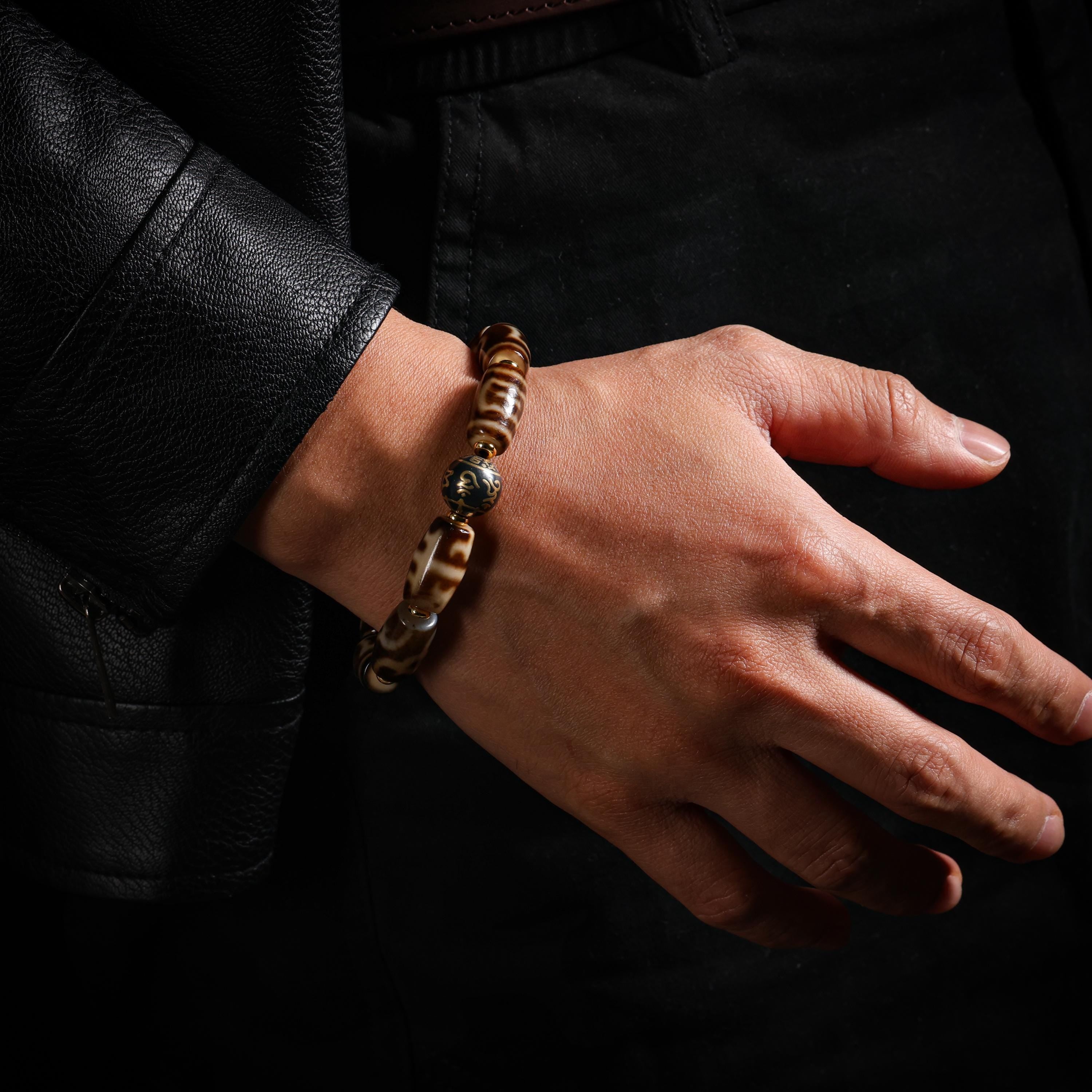 AURA DEER Natural Black Tiger's Eye Bracelet