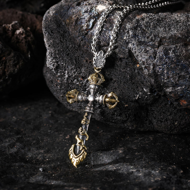Manjushri Vajra Sword Pendant Necklace