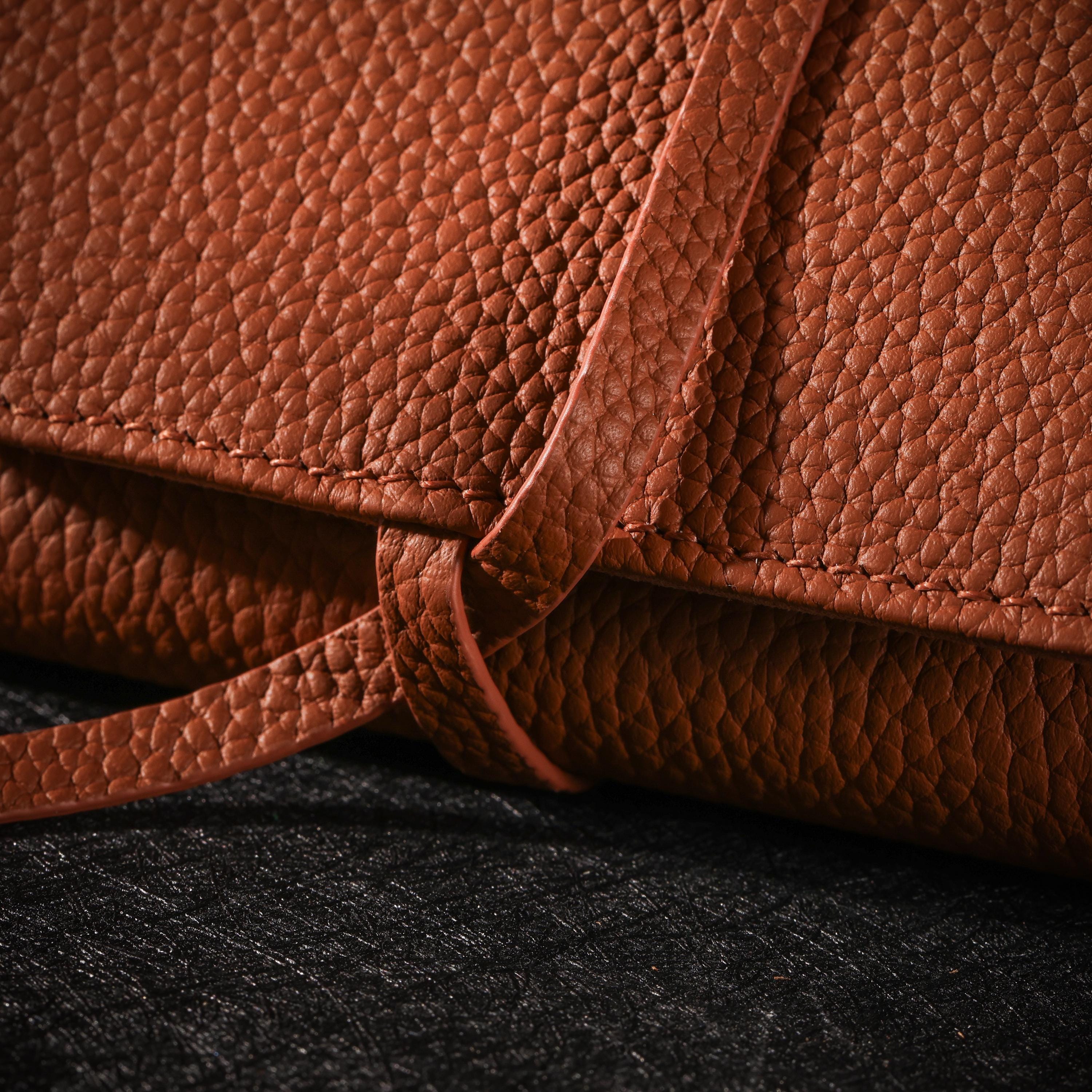 AURA DEER Full-Grain Leather Jewelry Roll, Travel Jewelry Organizer, 3 Colors