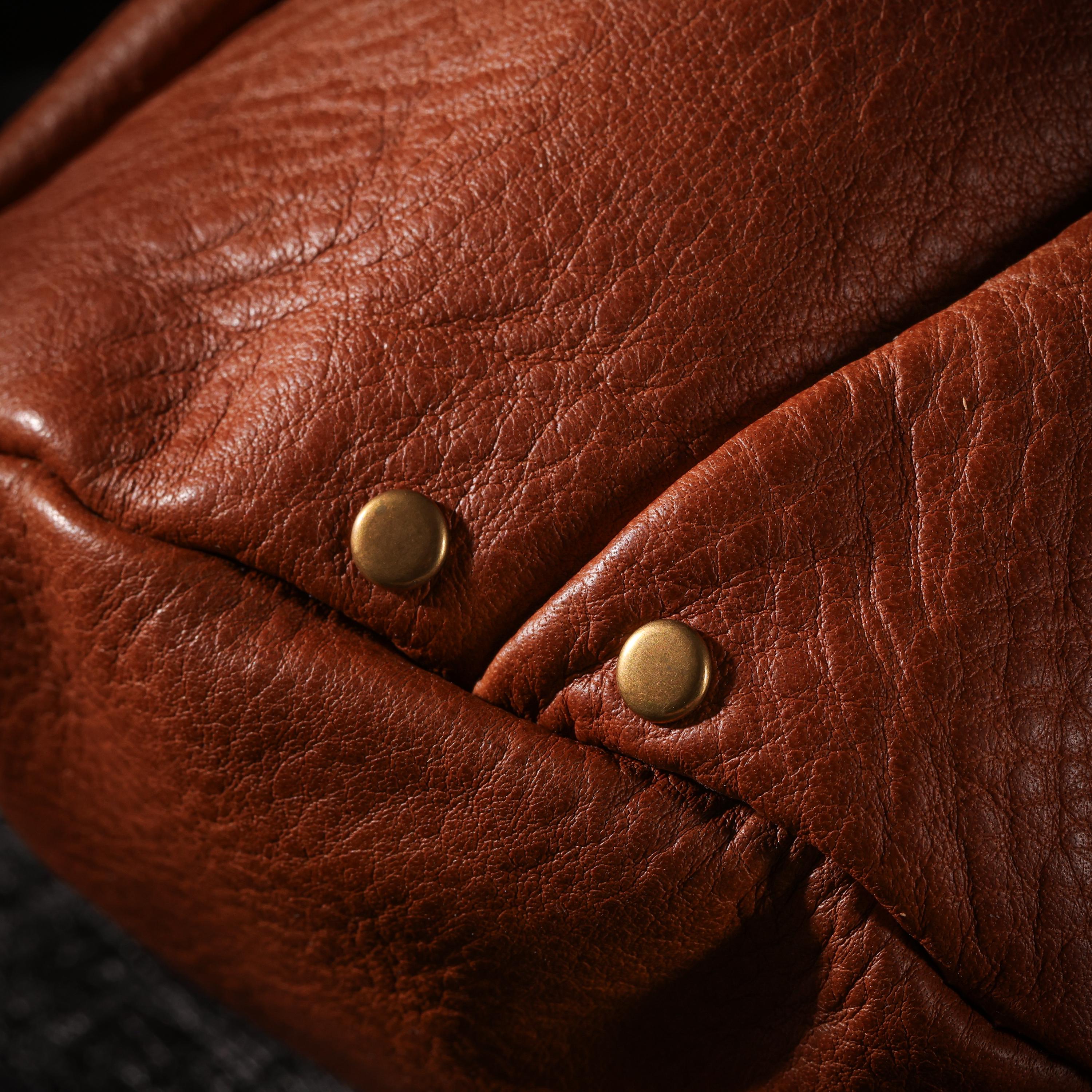 AURA DEER Vegetable Tanned Leather Drawstring Pouch, Belt Pouch & Clip Bag