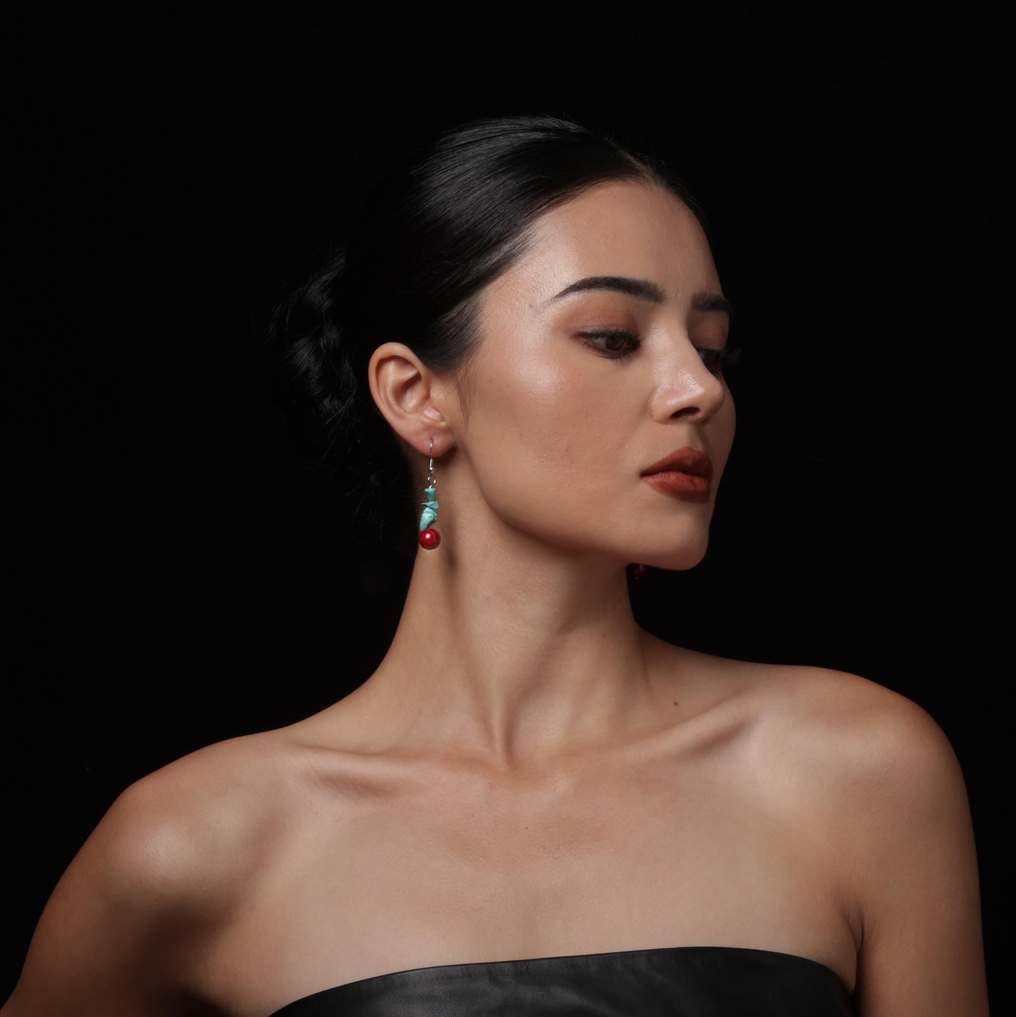 Tibetan Turquoise Earrings