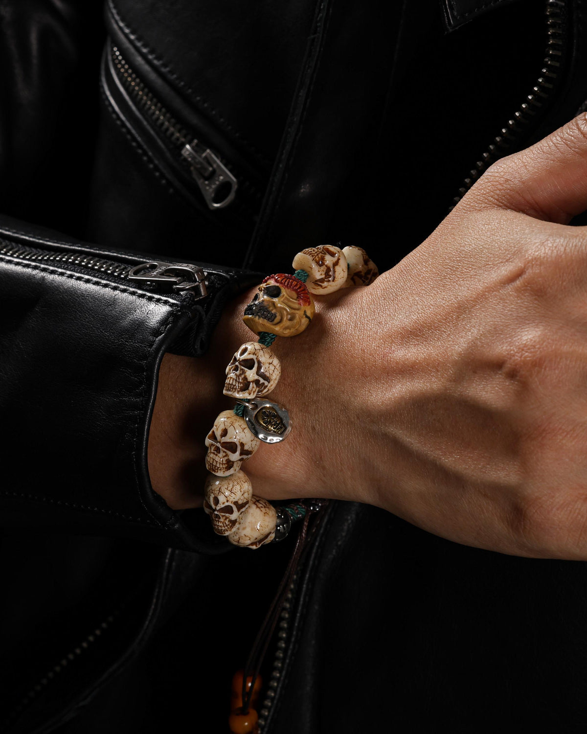 Yak Bone Skull Bracelet