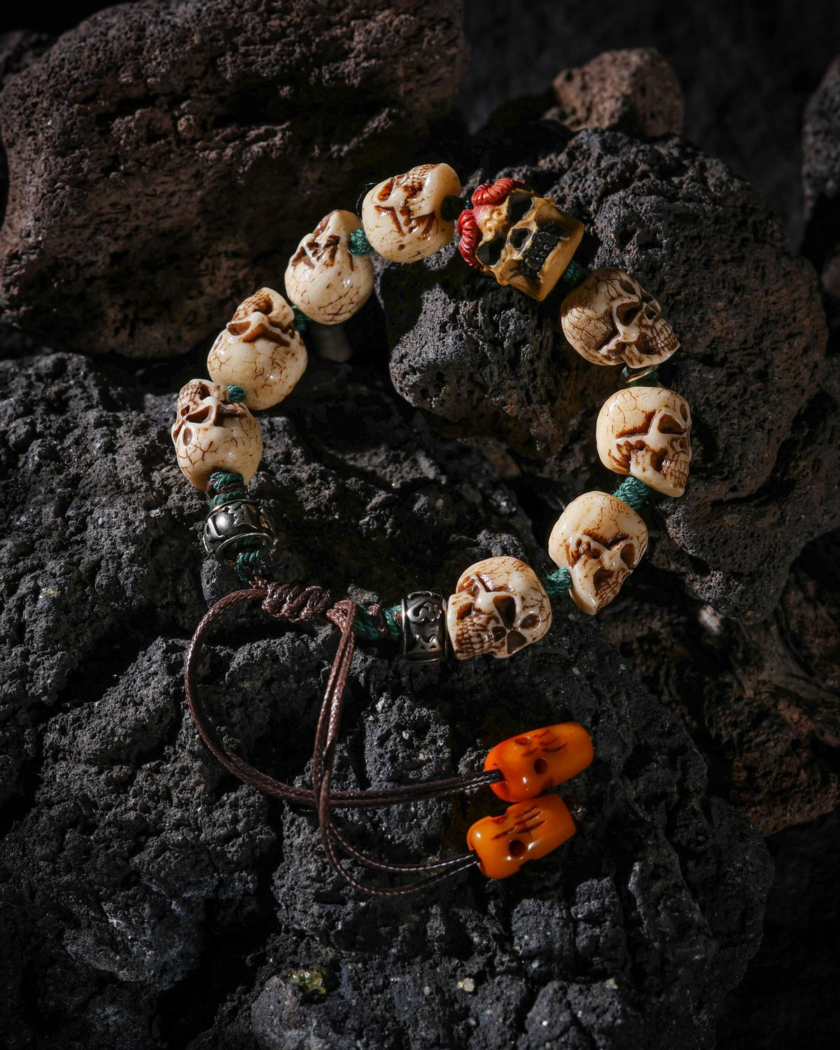 Yak Bone Skull Bracelet