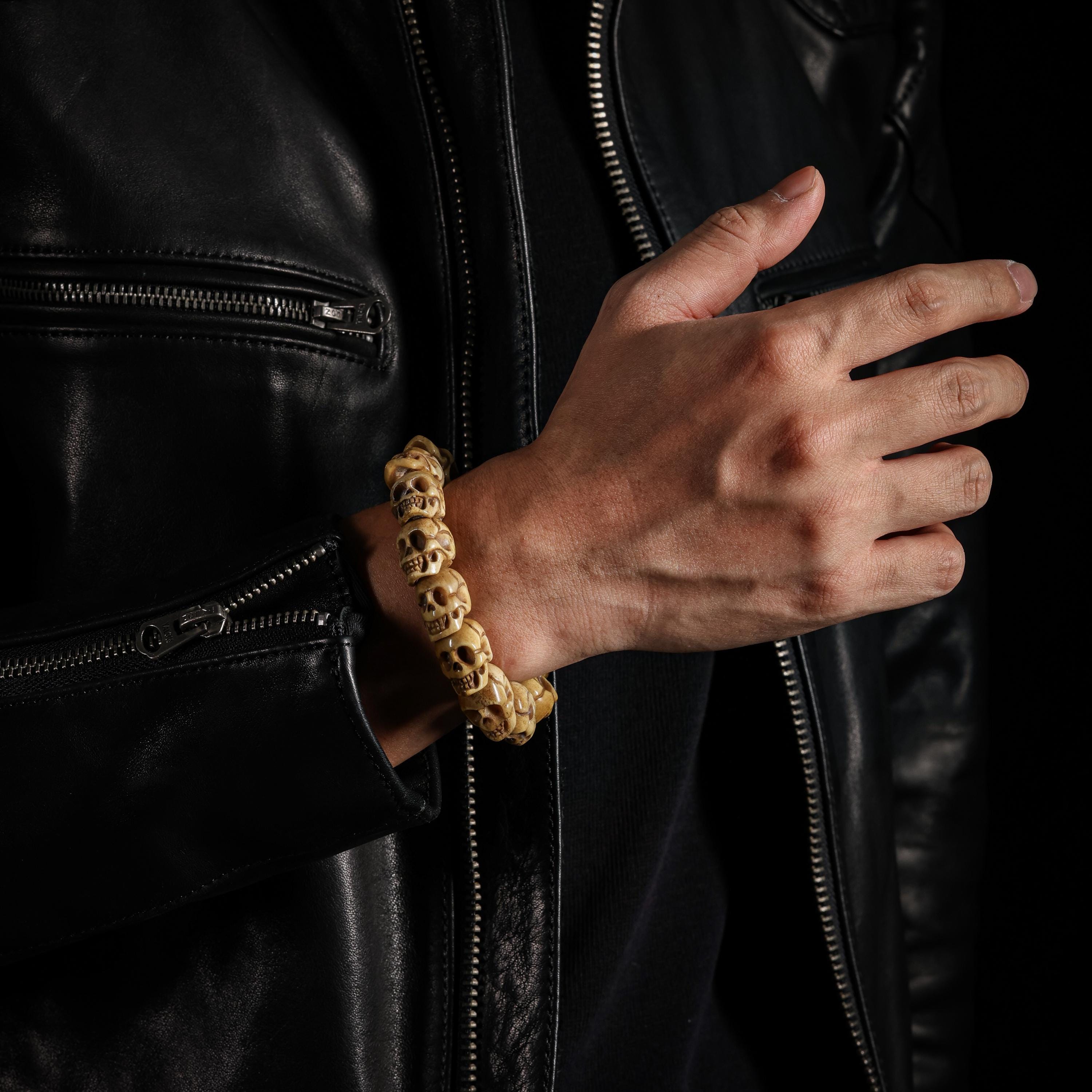 AURA DEER Bone Skull Bracelet Protection Amulet