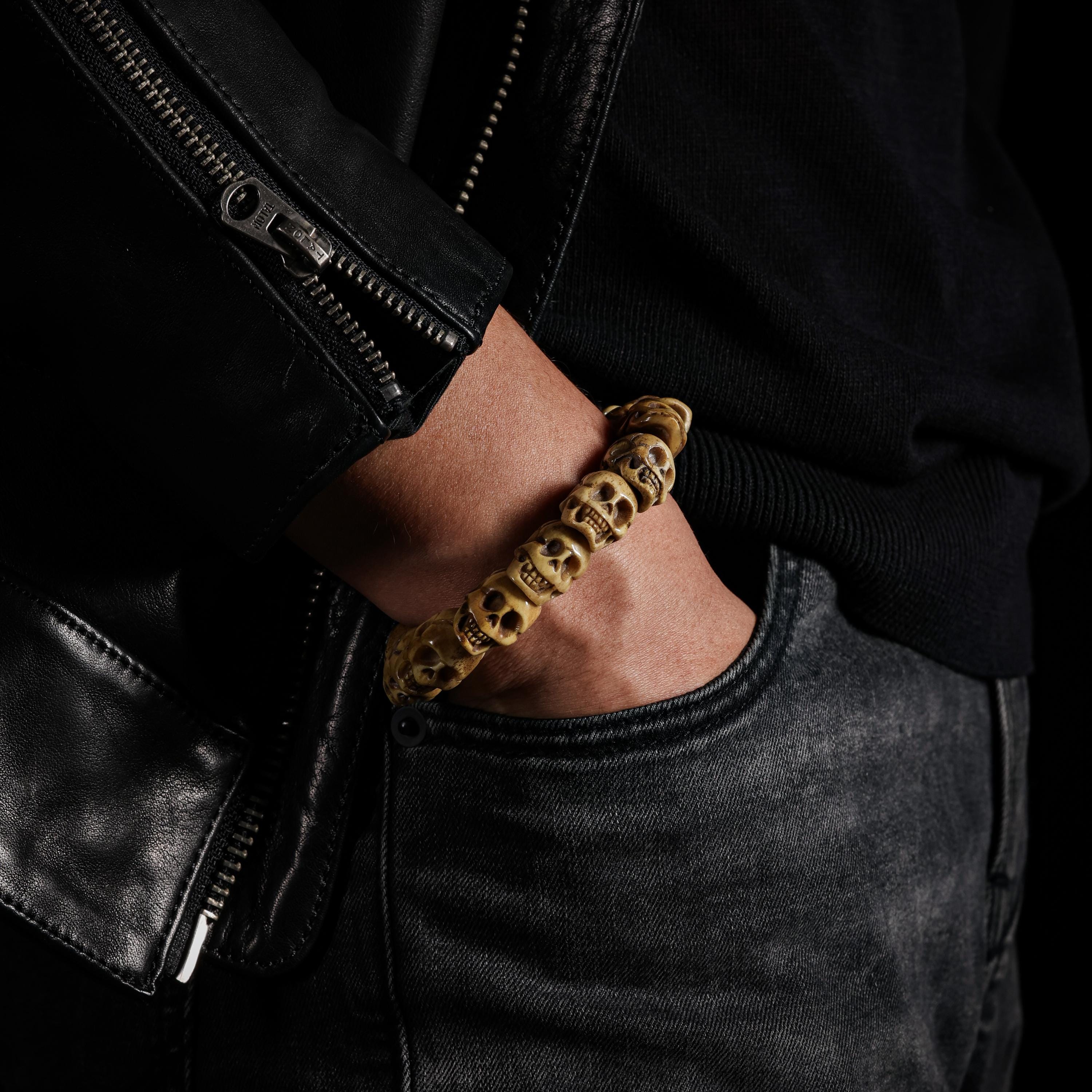 AURA DEER Bone Skull Bracelet Protection Amulet