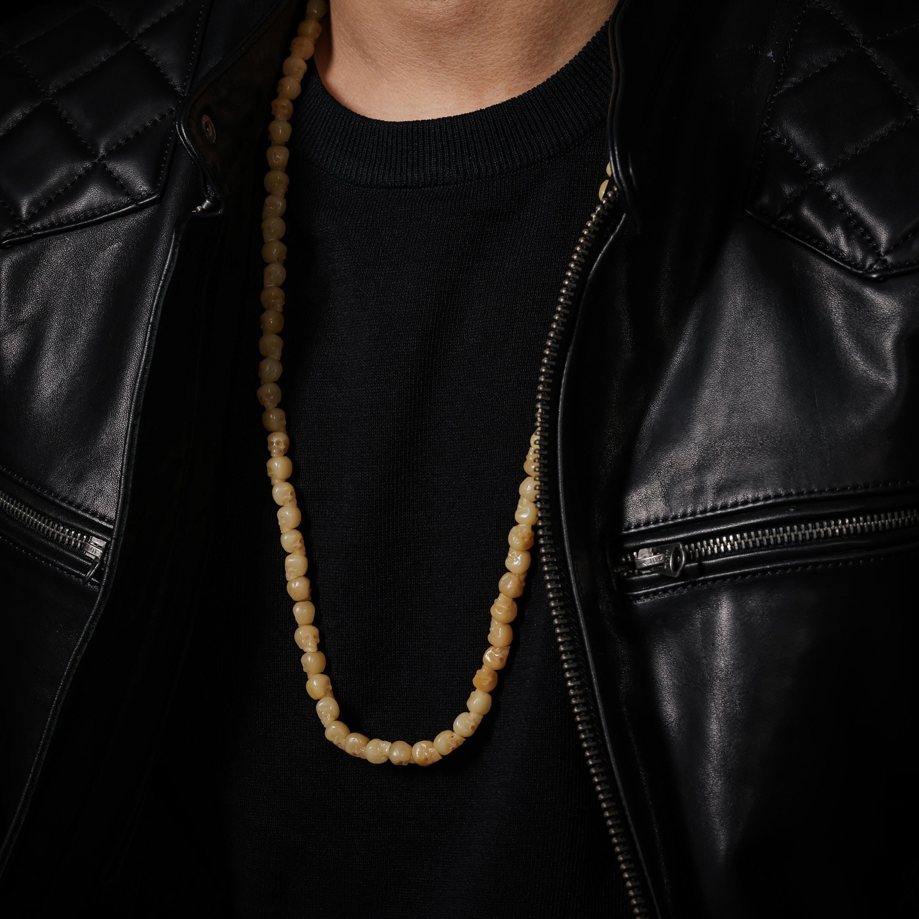 AURA DEER Bone Skull Necklace 108 Beads