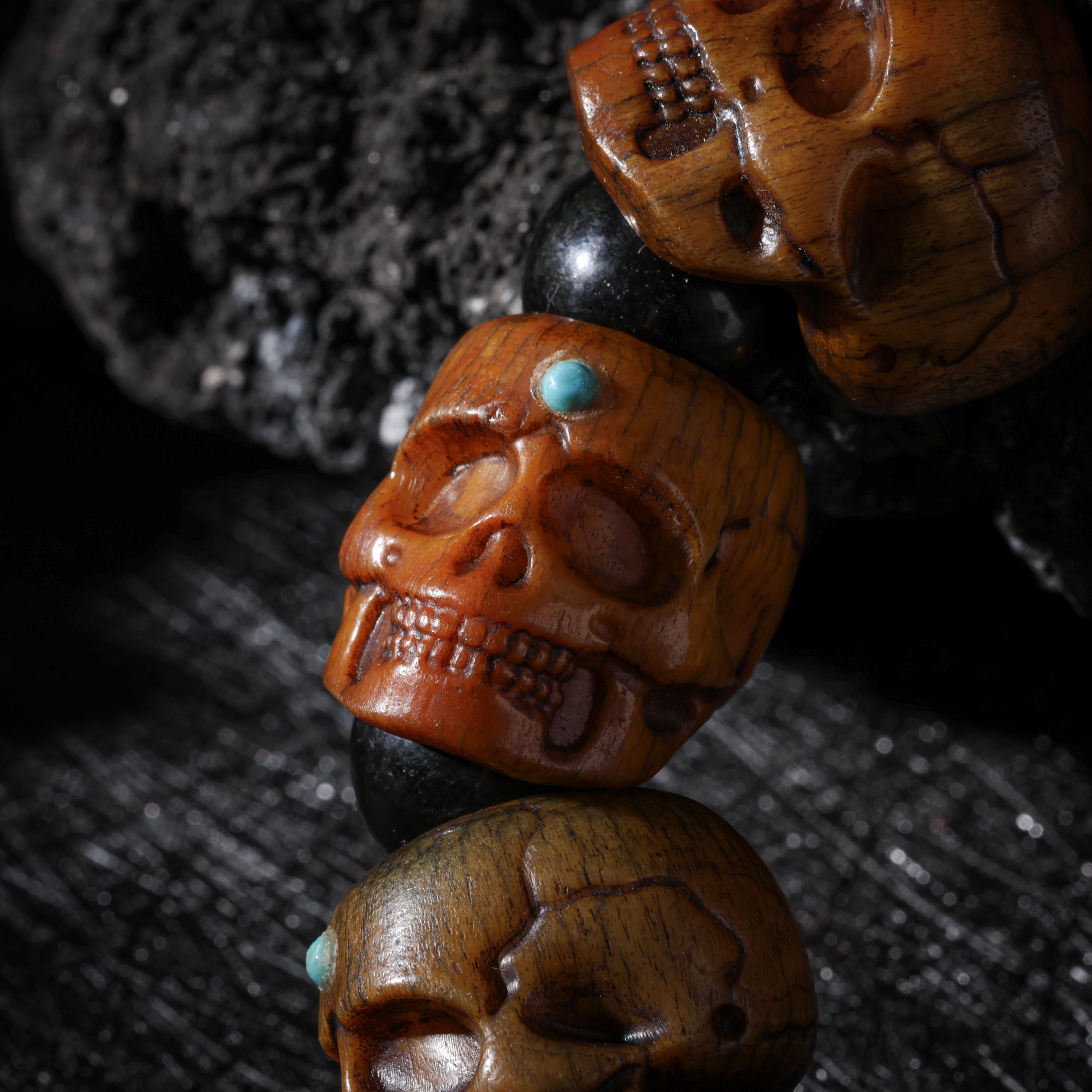 AURA DEER Bone Skull Bracelet Protection Amulet
