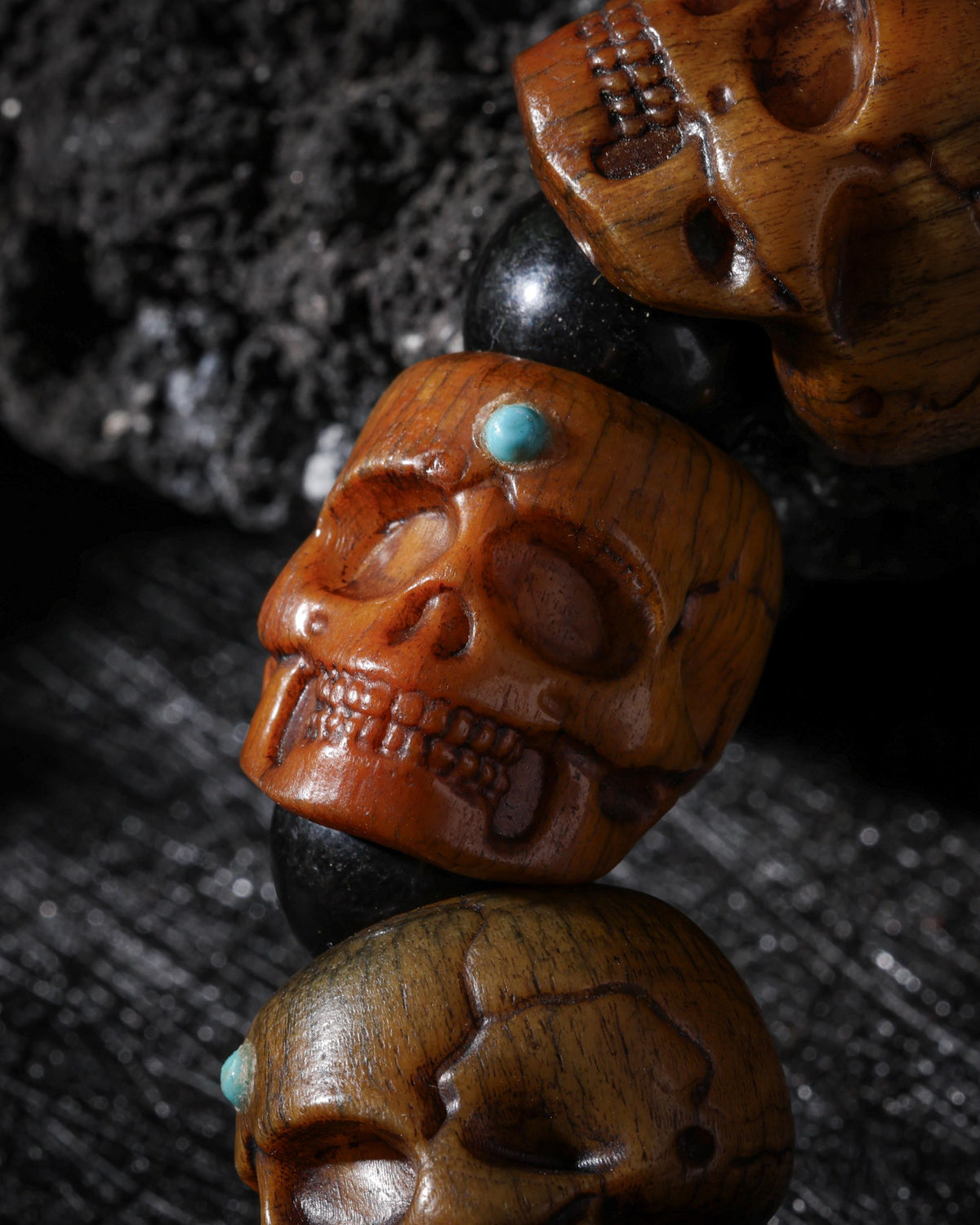 Yak Bone Skull Bracelet-6