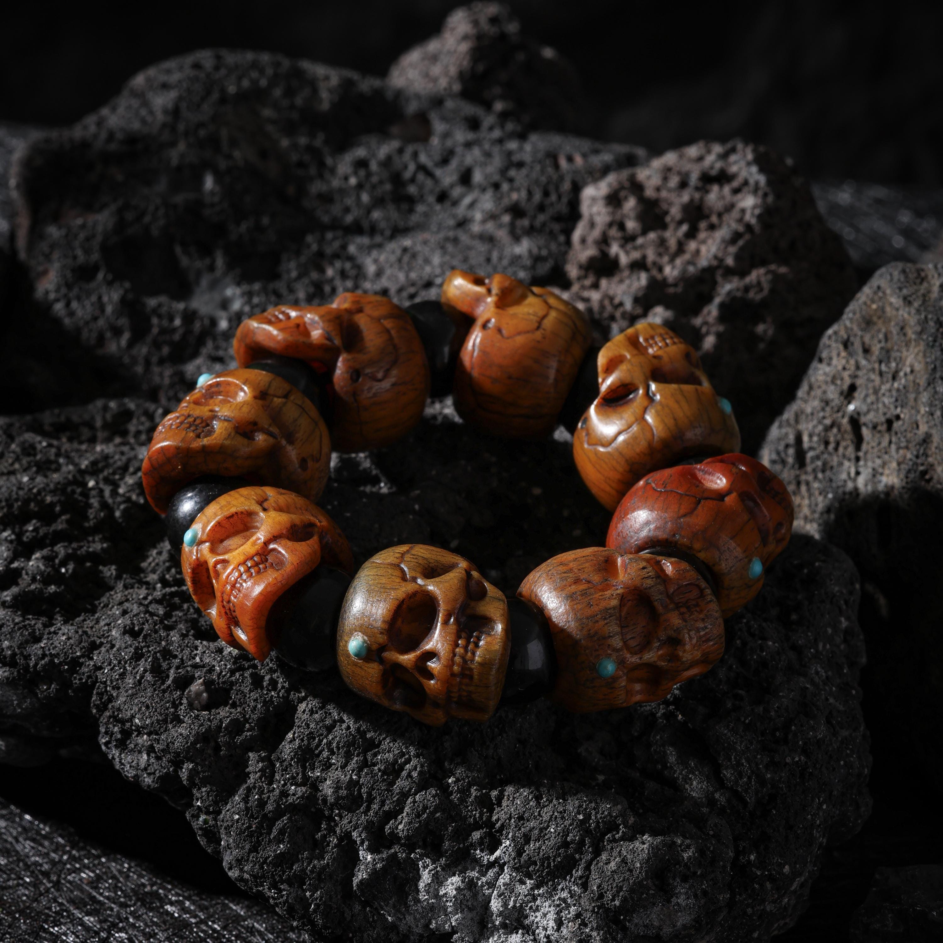 AURA DEER Bone Skull Bracelet Protection Amulet