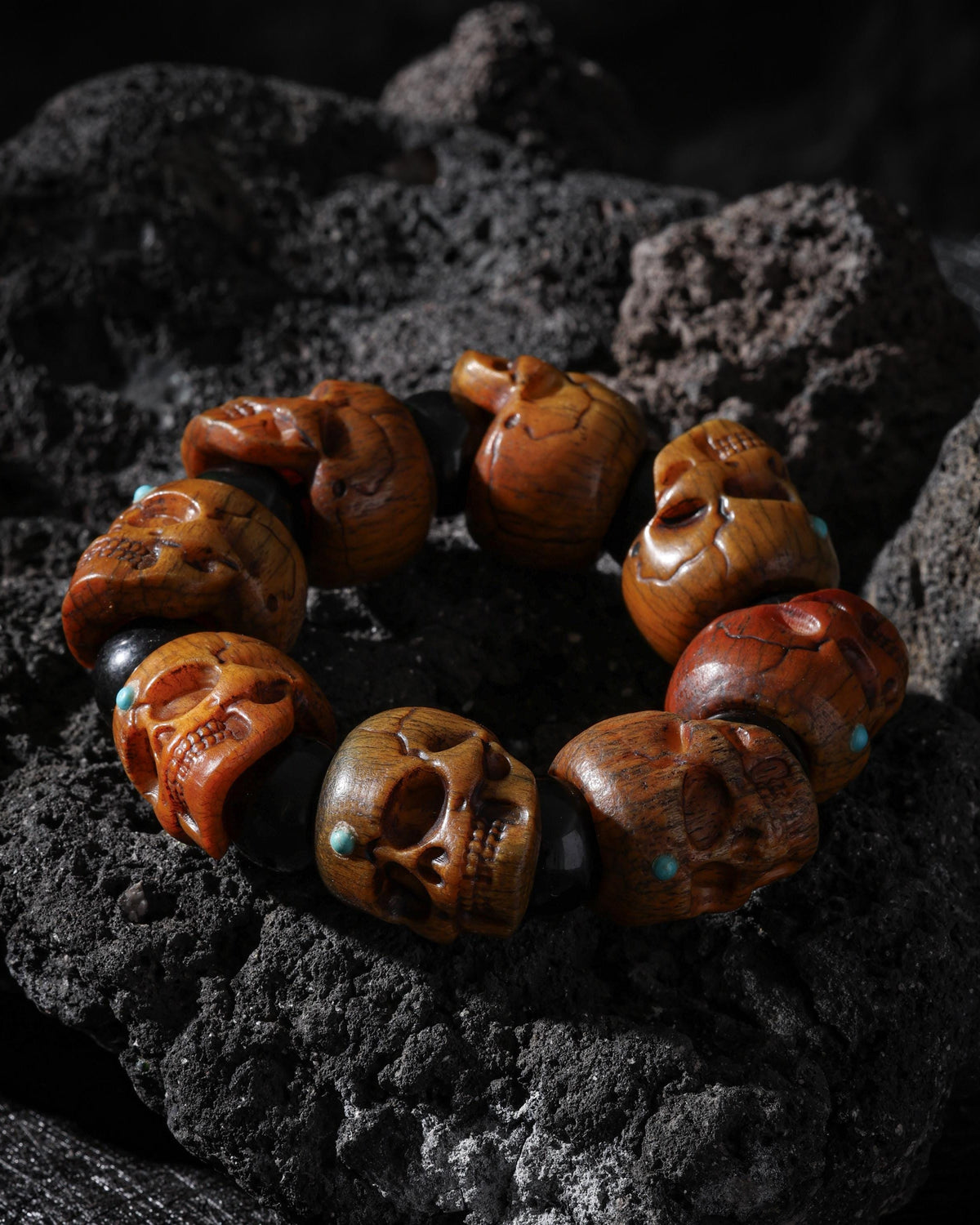 Yak Bone Skull Bracelet-4