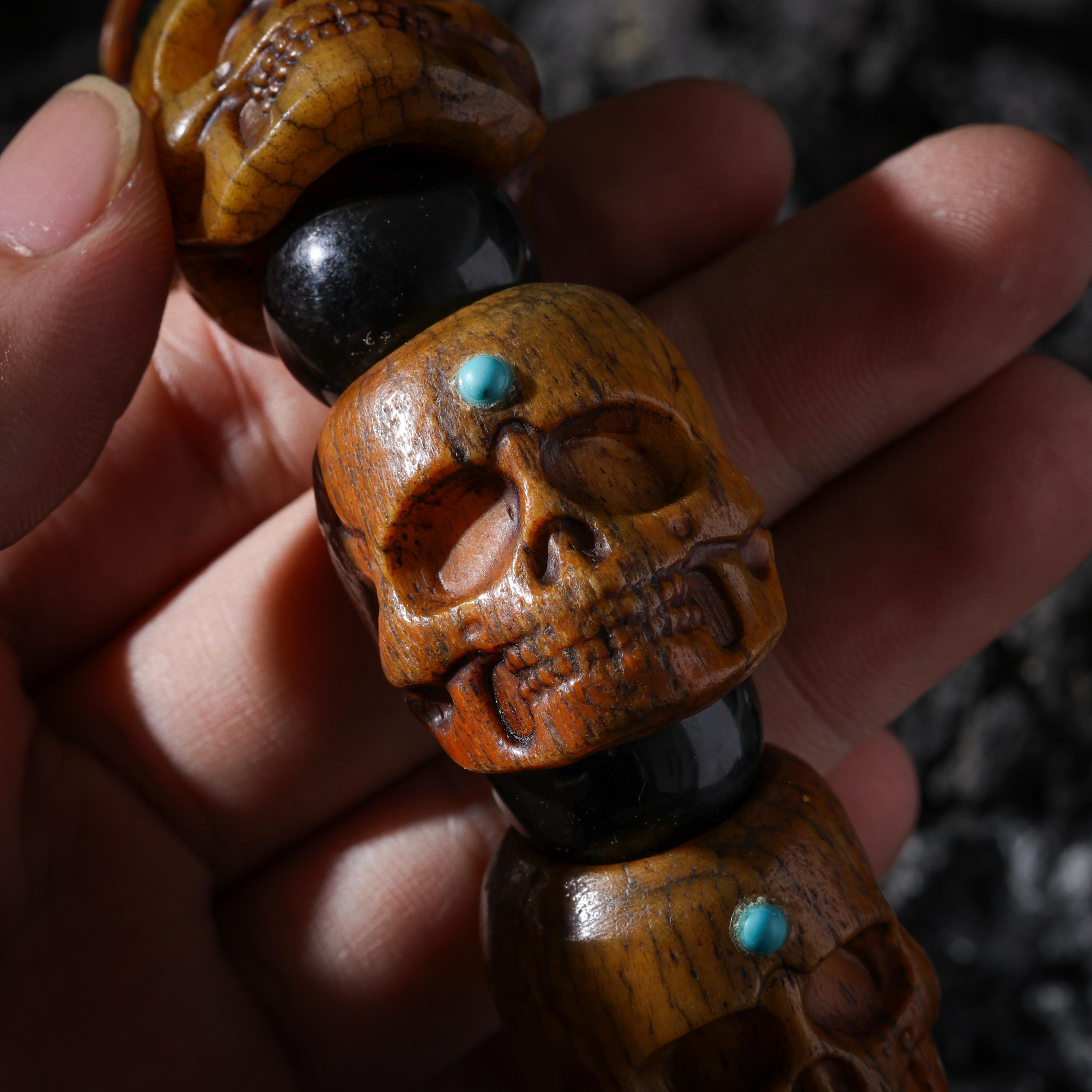 AURA DEER Bone Skull Bracelet Protection Amulet