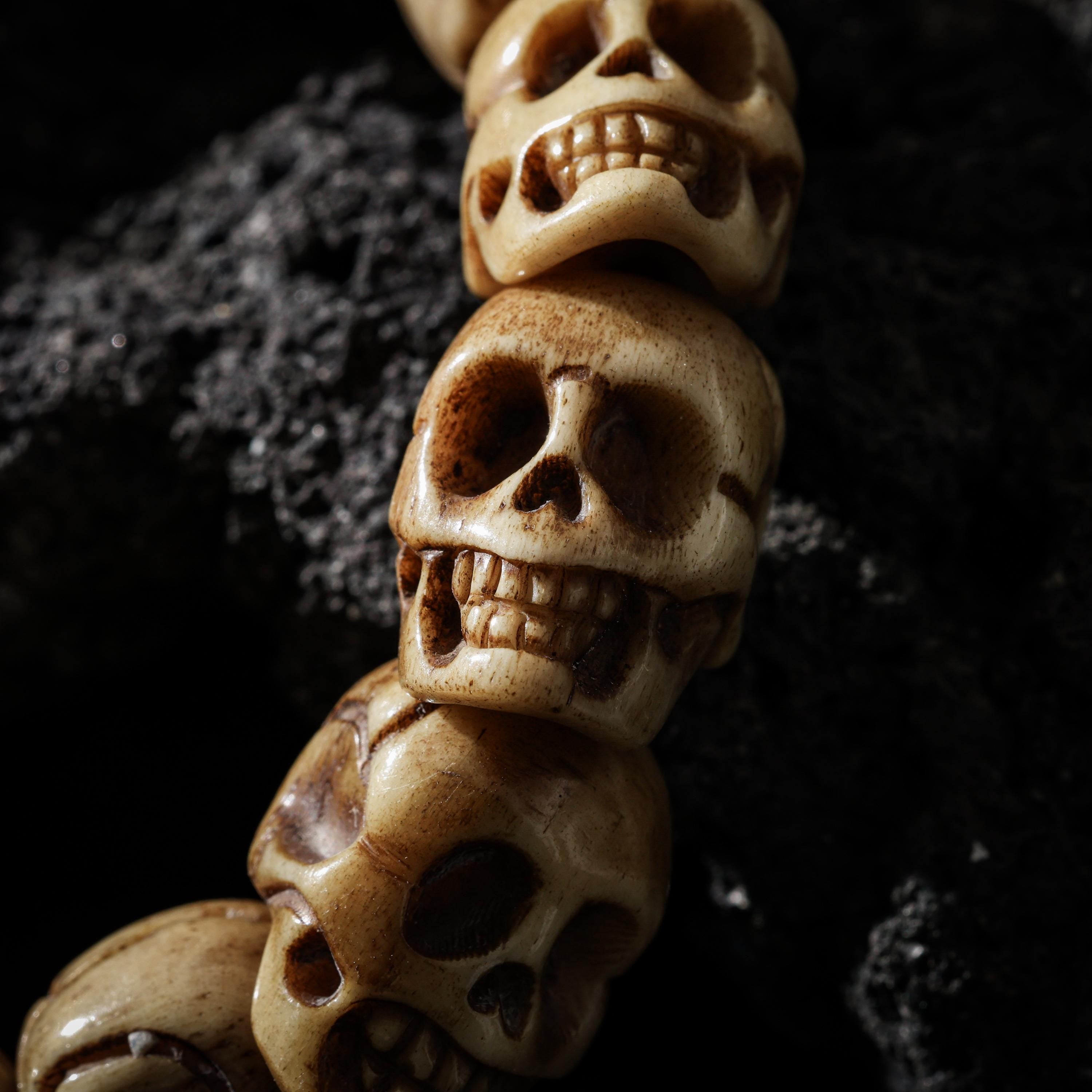 AURA DEER Bone Skull Bracelet Protection Amulet