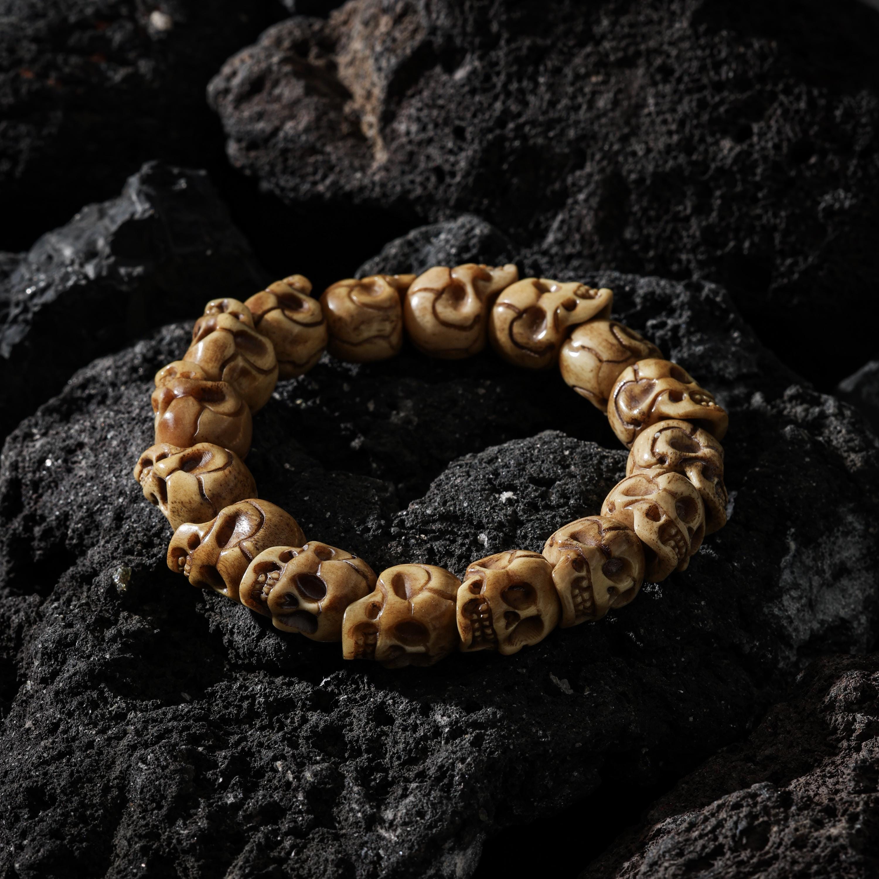 AURA DEER Bone Skull Bracelet Protection Amulet