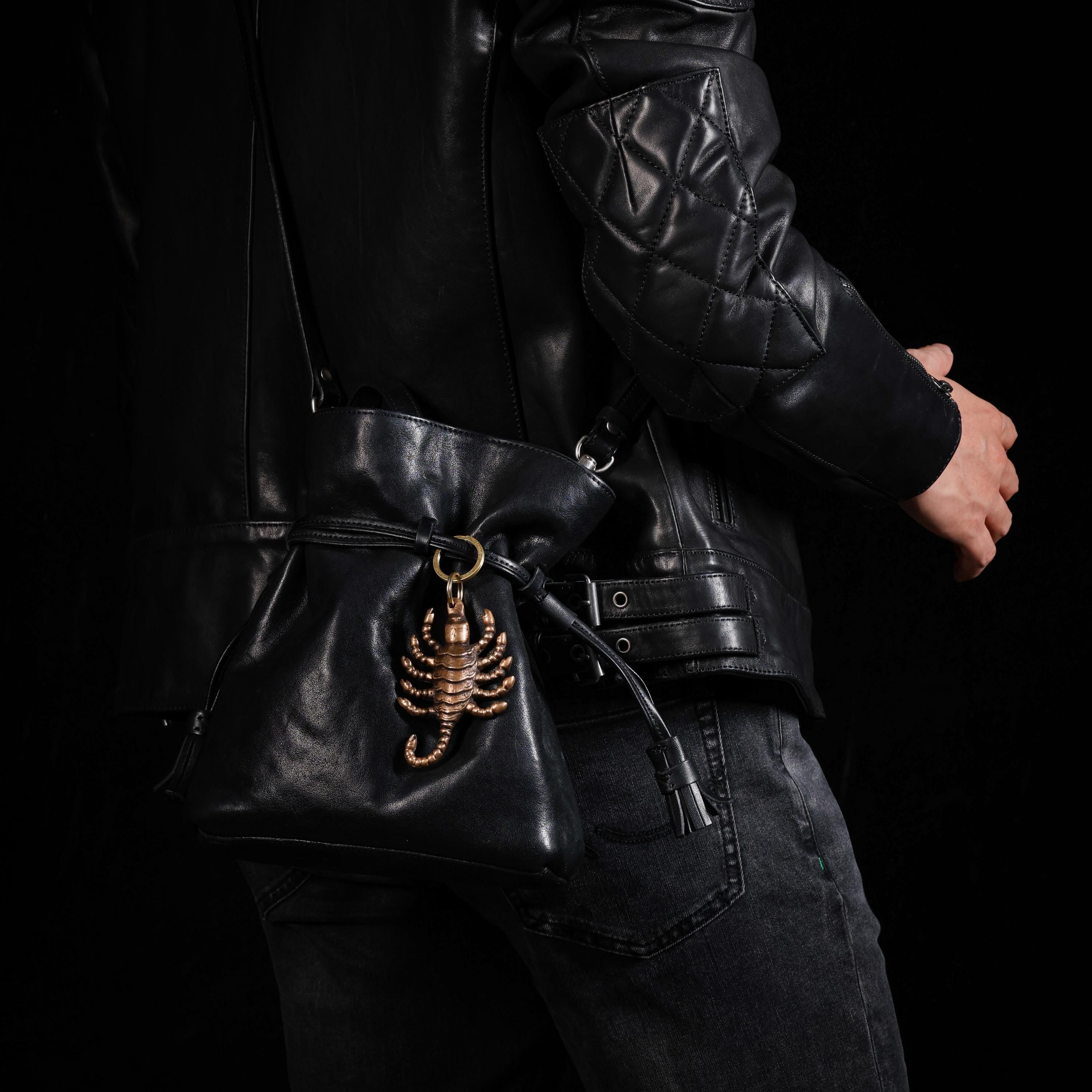 AURA DEER Tibetan Brass Scorpion Talisman Bag Charm Keychain