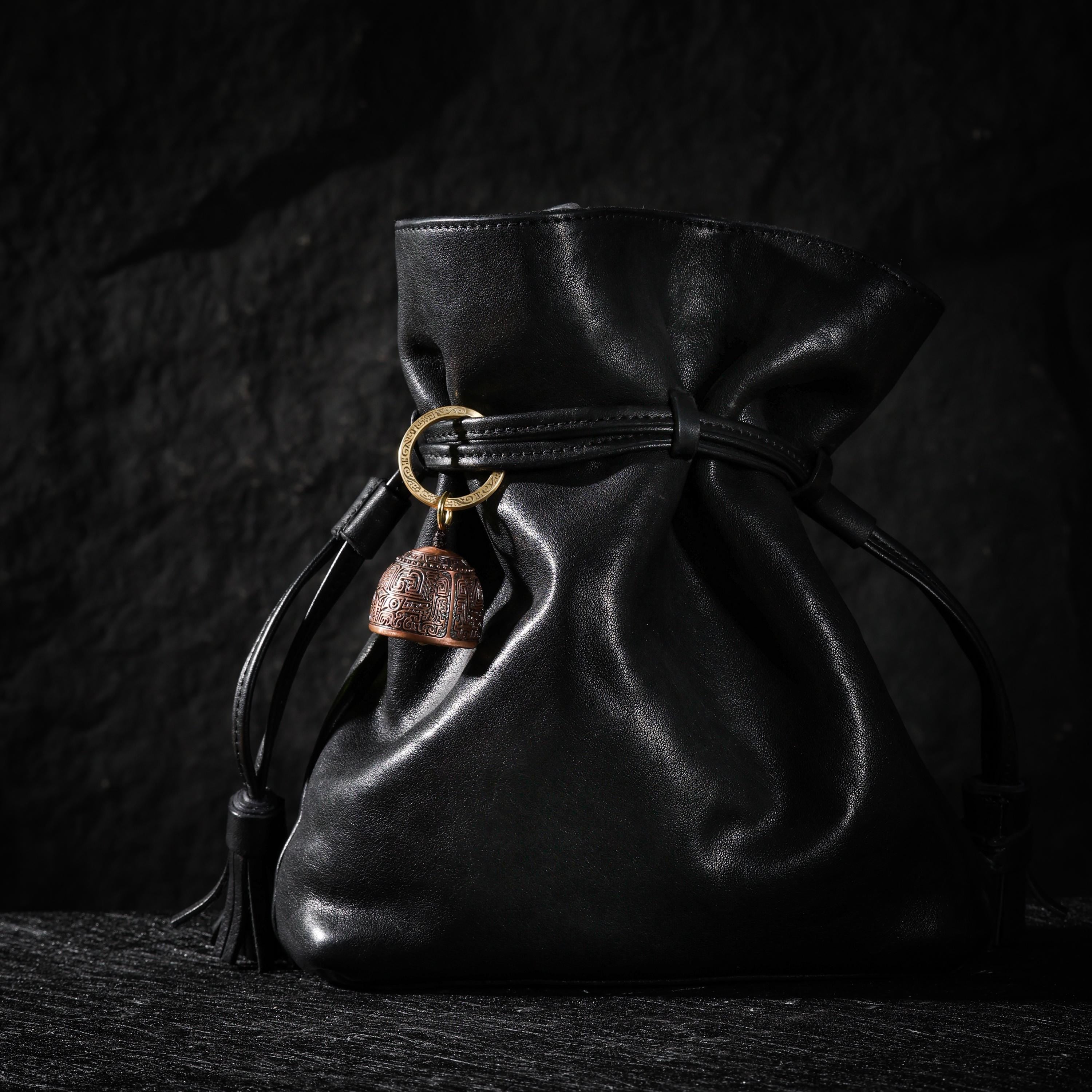 AURA DEER Copper Taotie Bell Talisman Bag Charm Keychain