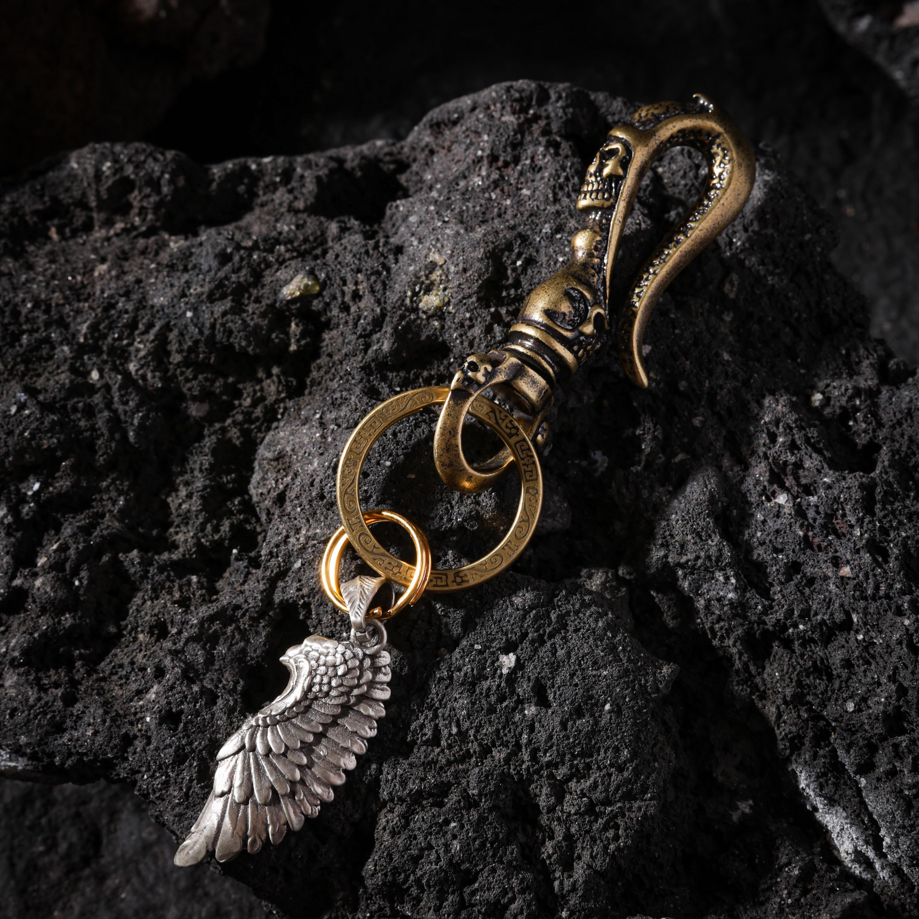 AURA DEER Tibetan Guardian Wing Talisman Necklace Keychain Bag Charm