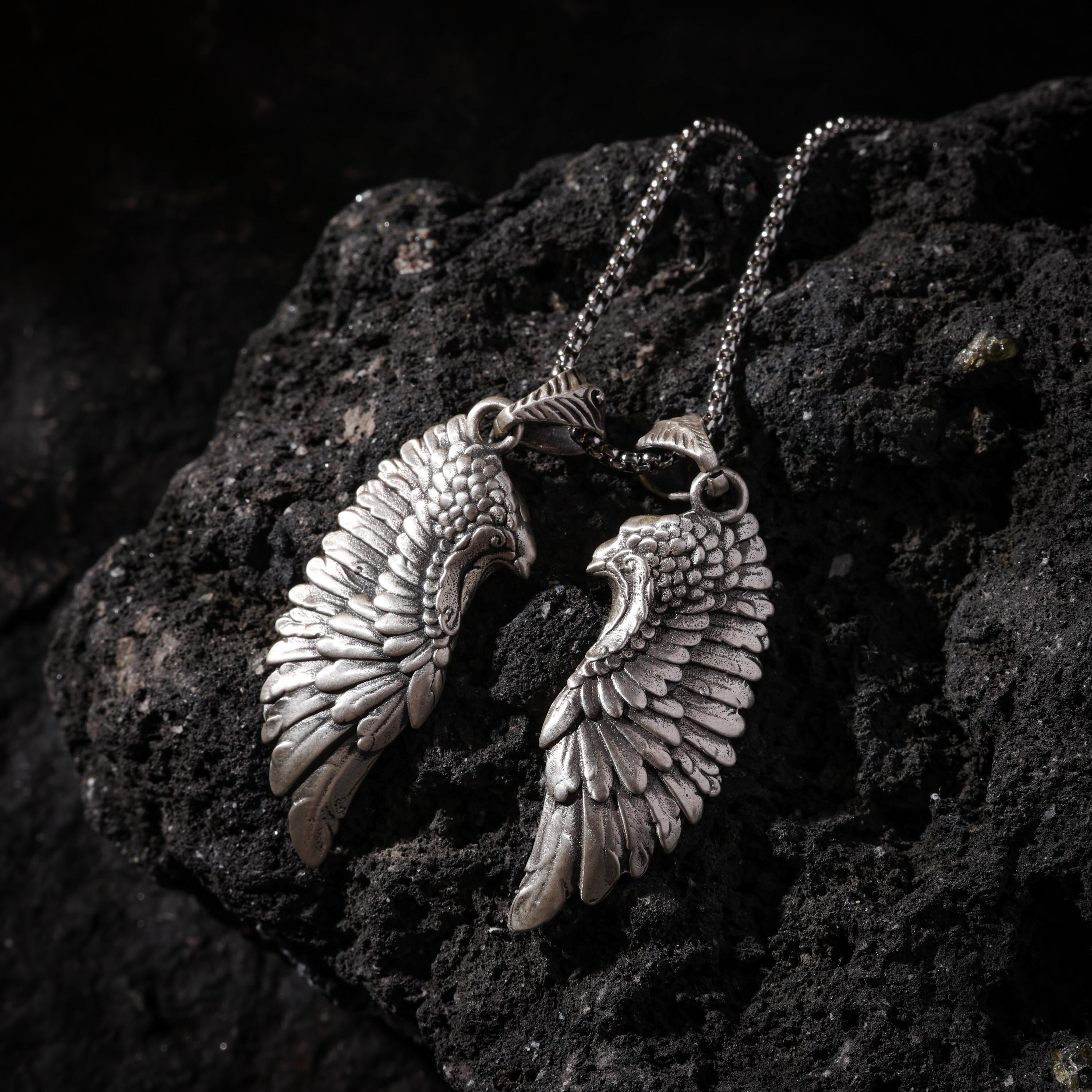 AURA DEER Tibetan Guardian Wing Talisman Necklace Keychain Bag Charm