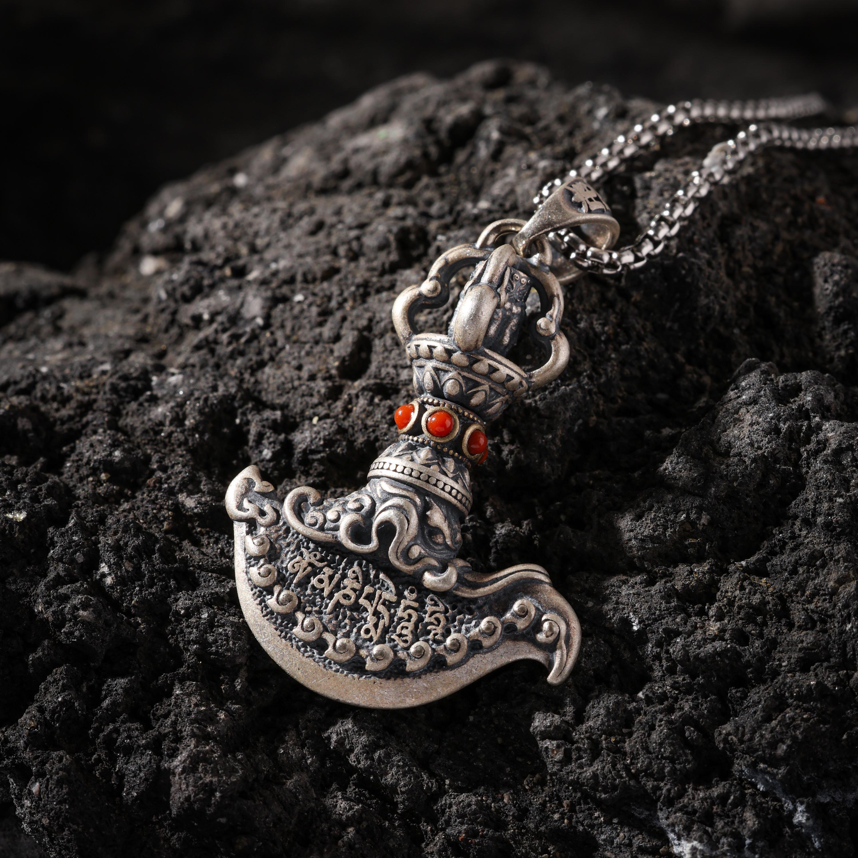AURA DEER Vajra Kartika Pendant Tibetan Ritual Chopper Necklace