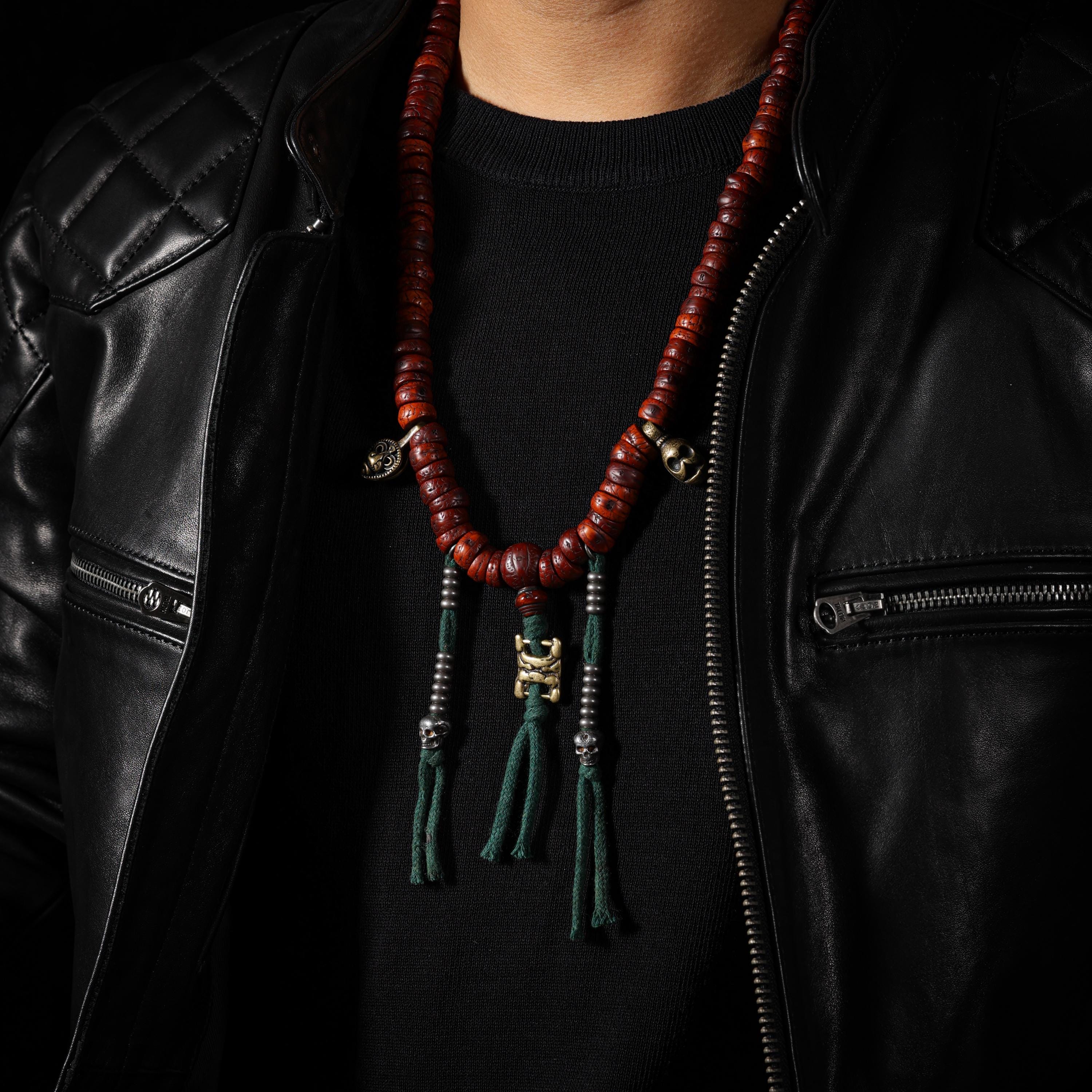 AURA DEER Tibetan Phoenix-Eye Bodhi 108 Mala Necklace