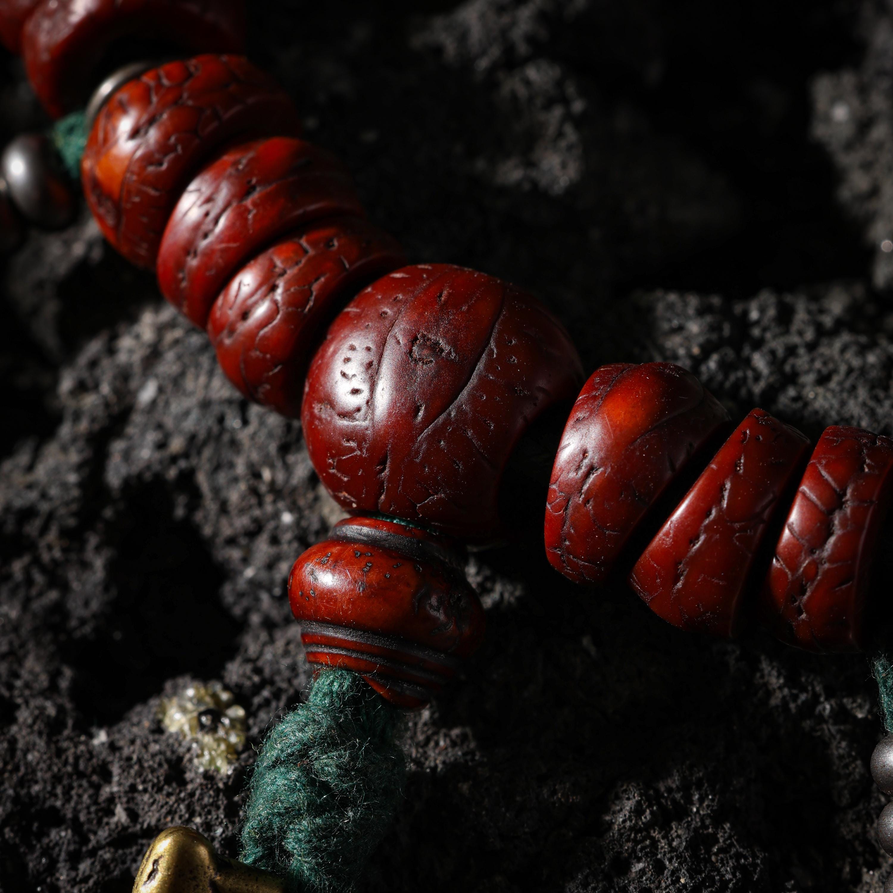 AURA DEER Tibetan Phoenix-Eye Bodhi 108 Mala Necklace