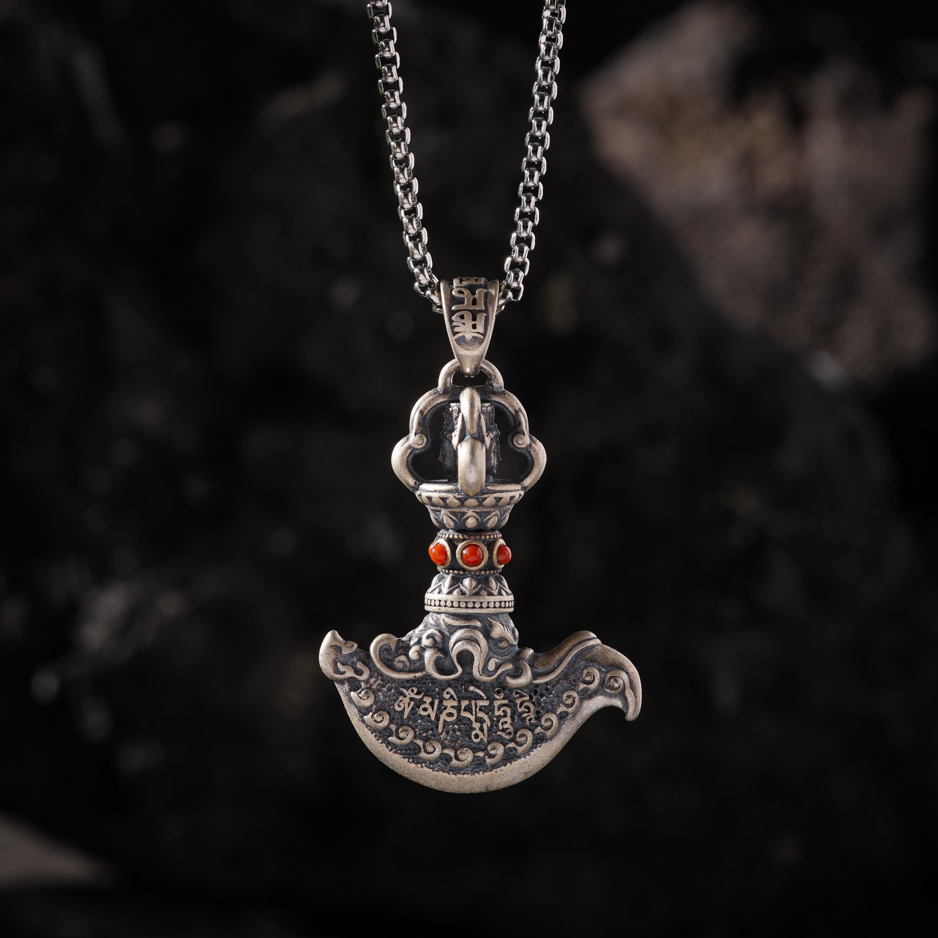 AURA DEER Vajra Kartika Pendant Tibetan Ritual Chopper Necklace