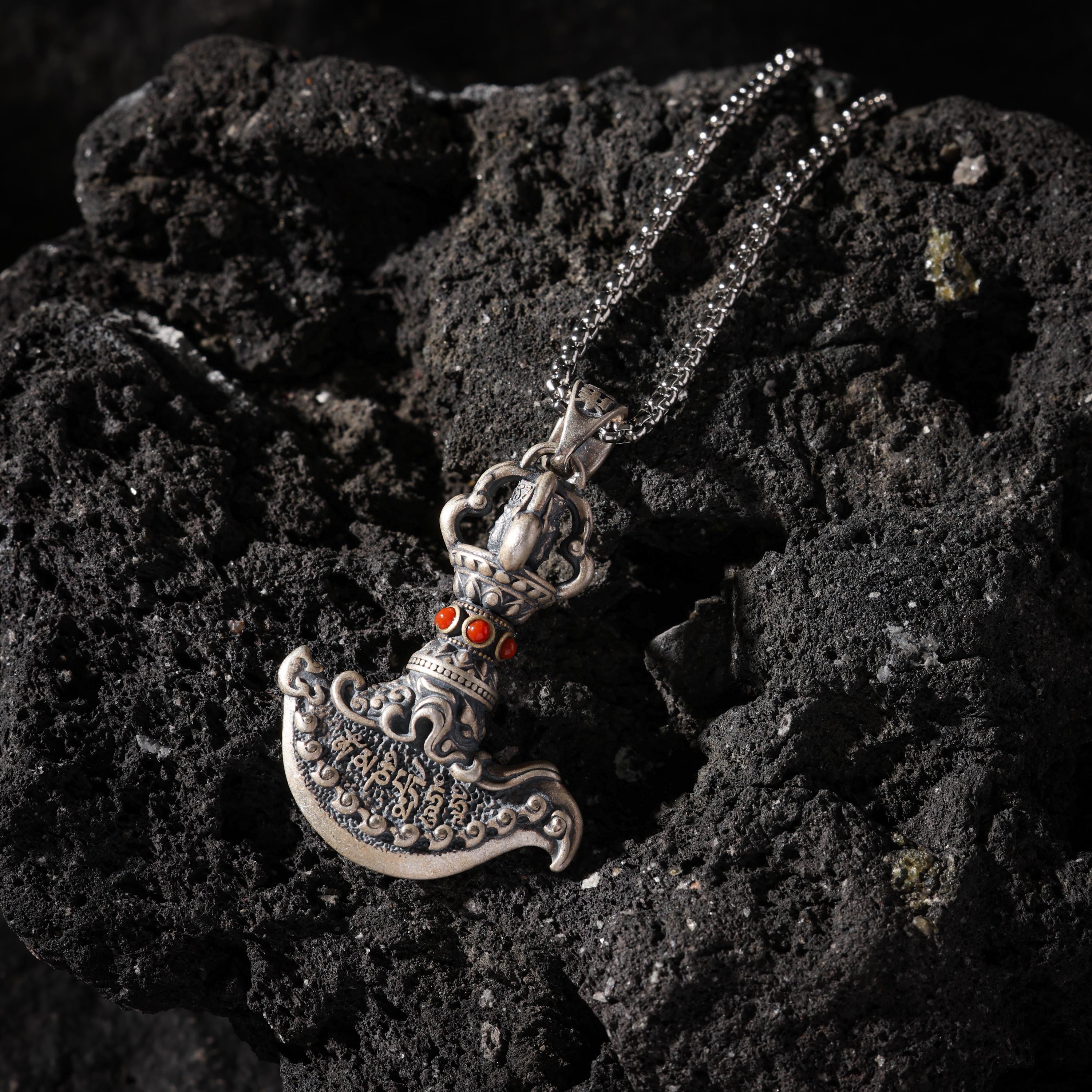 AURA DEER Vajra Kartika Pendant Tibetan Ritual Chopper Necklace