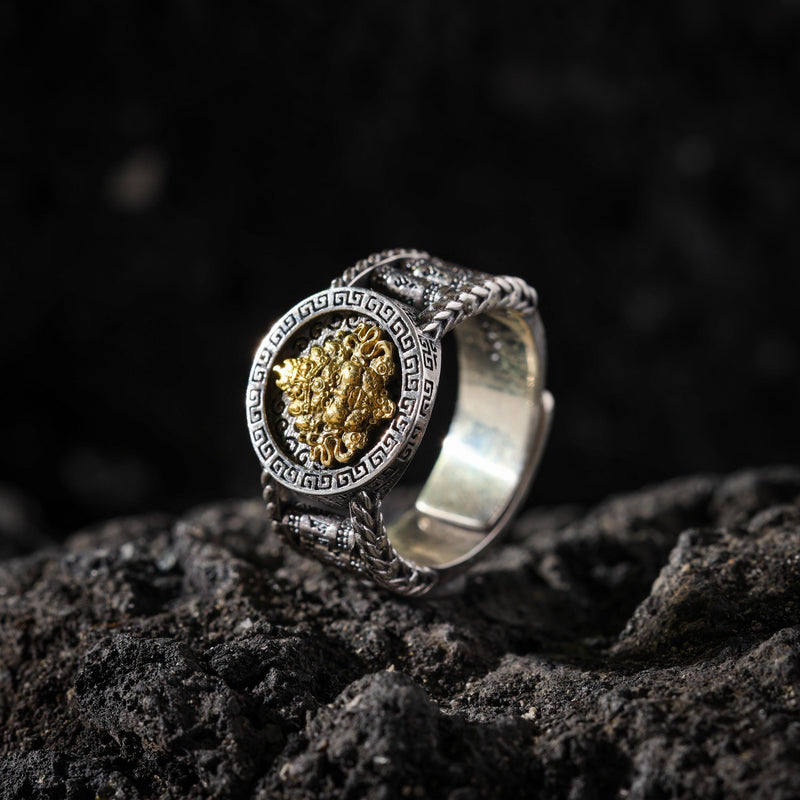 Yellow Jambhala Mantra Rotating Ring