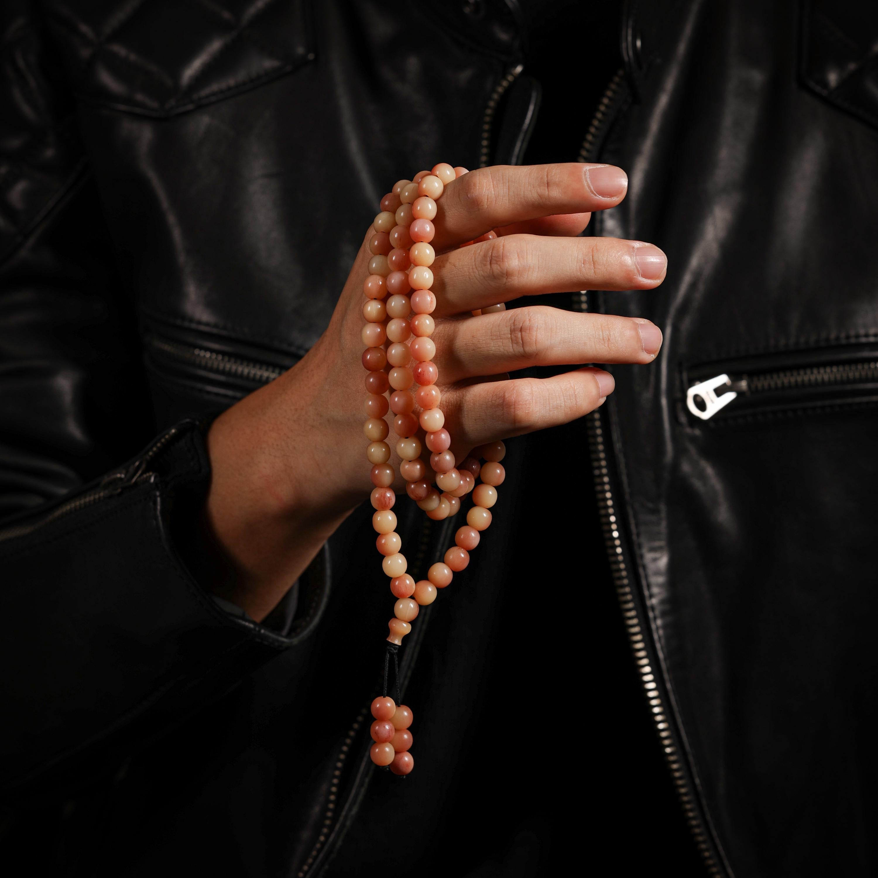 AURA DEER Bone Necklace 108 Mala Beads