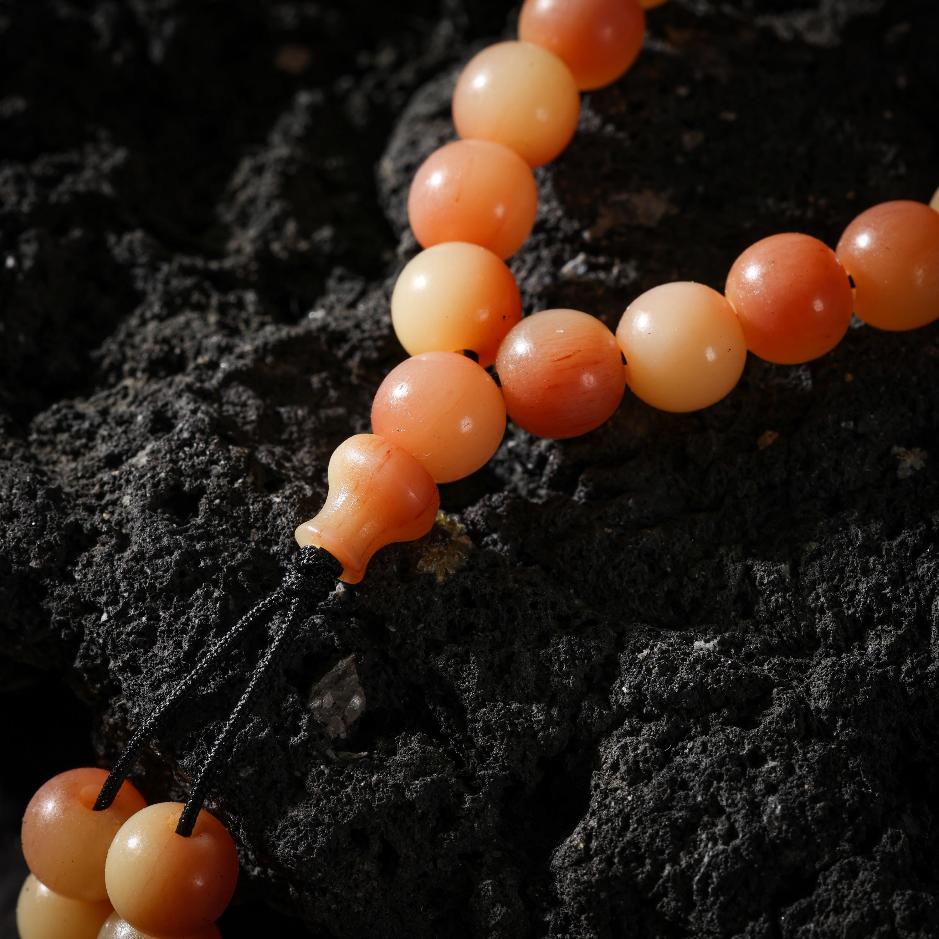 AURA DEER Bone Necklace 108 Mala Beads