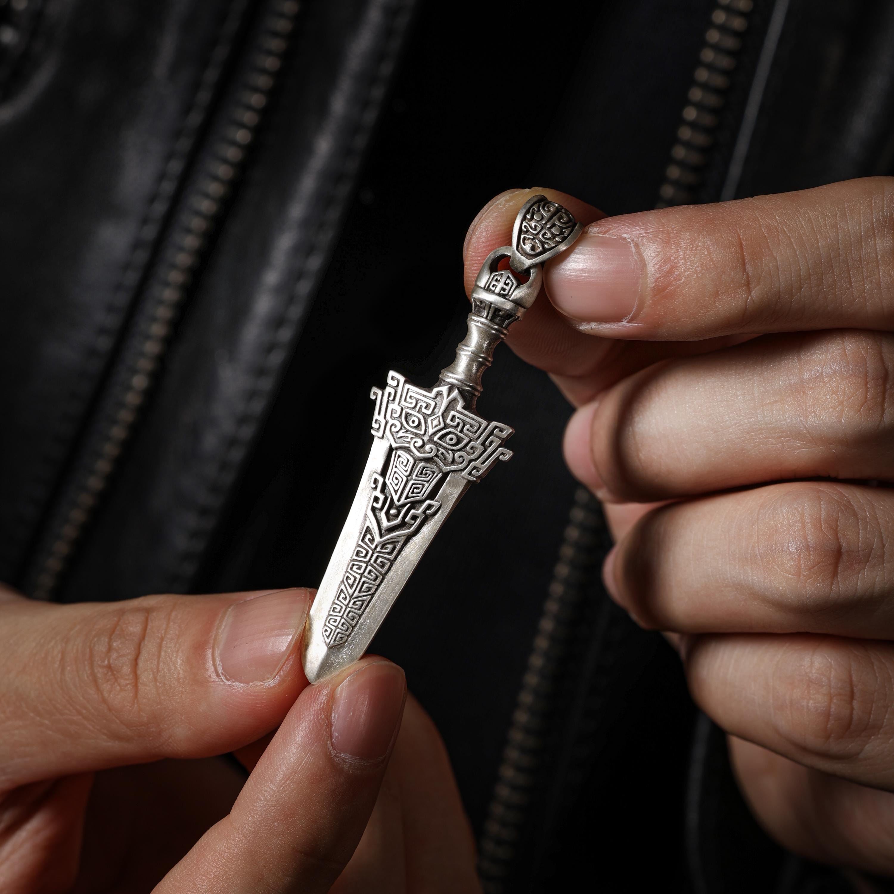 AURA DEER Manjushri Sword Sterling Silver Pendant