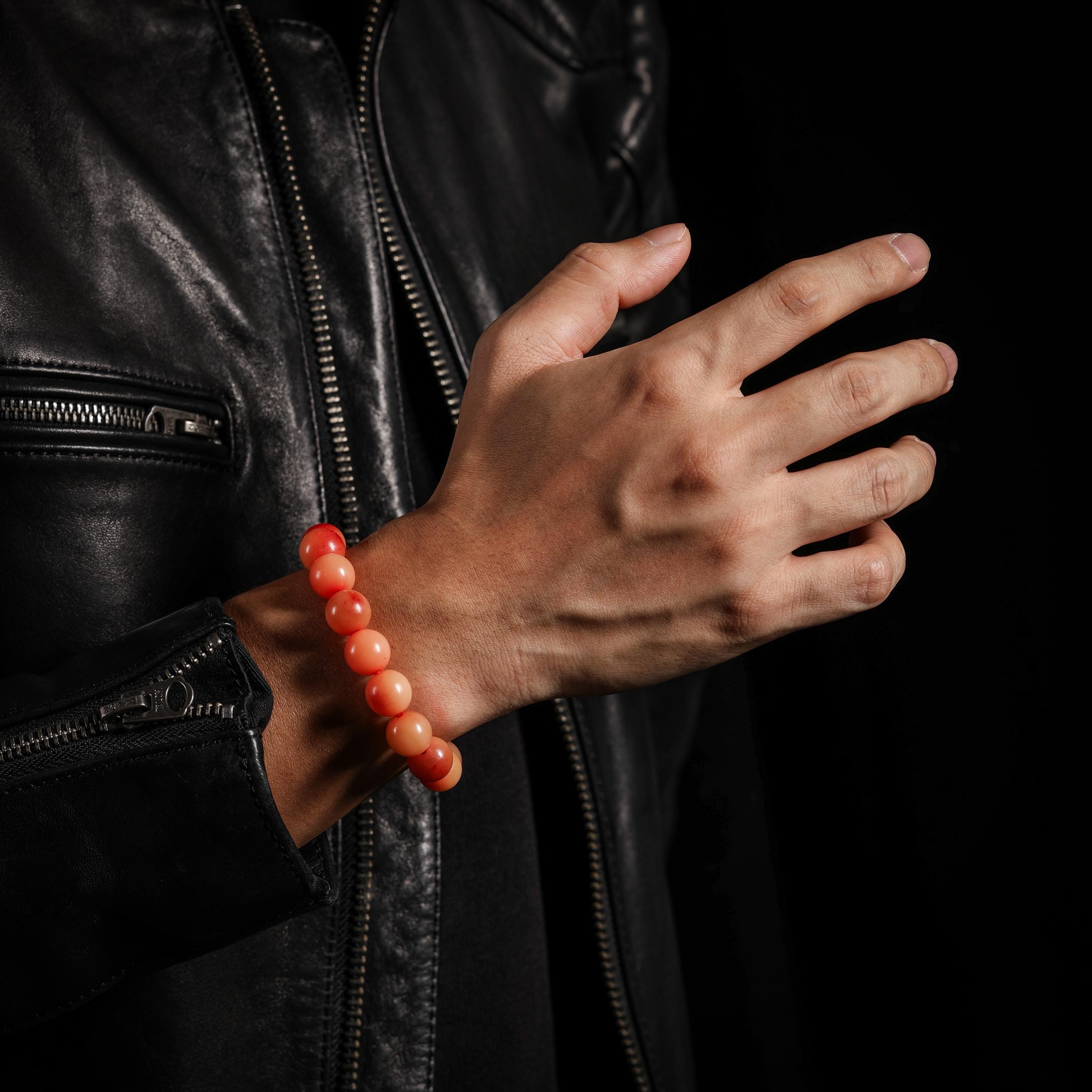 AURA DEER Natural Yak Bone Beaded Bracelet