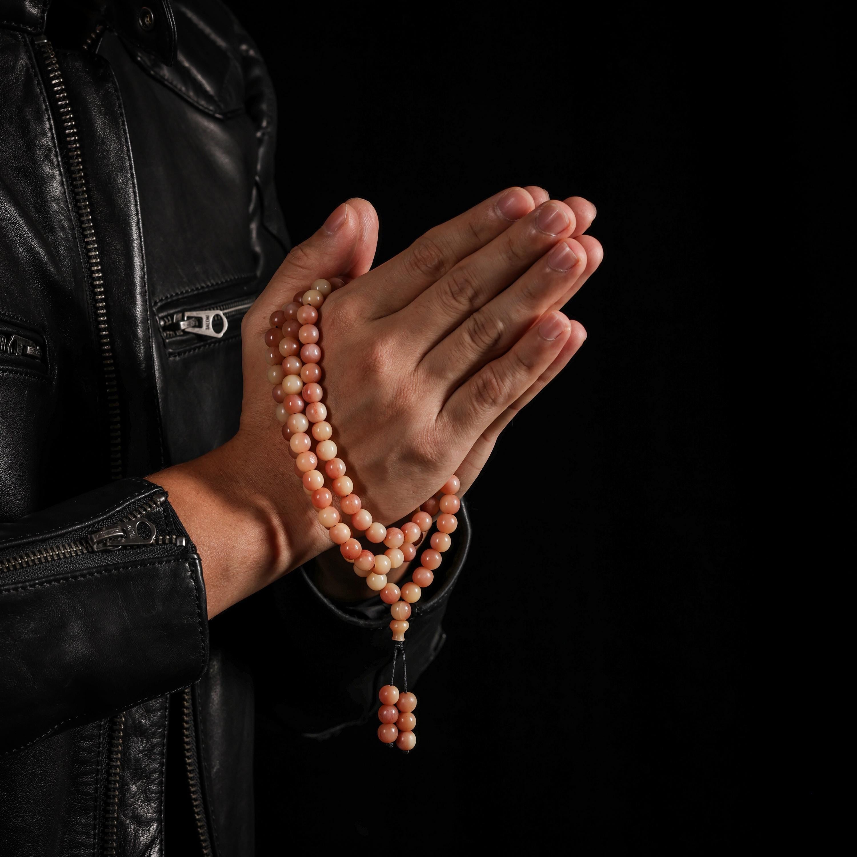 AURA DEER Bone Necklace 108 Mala Beads