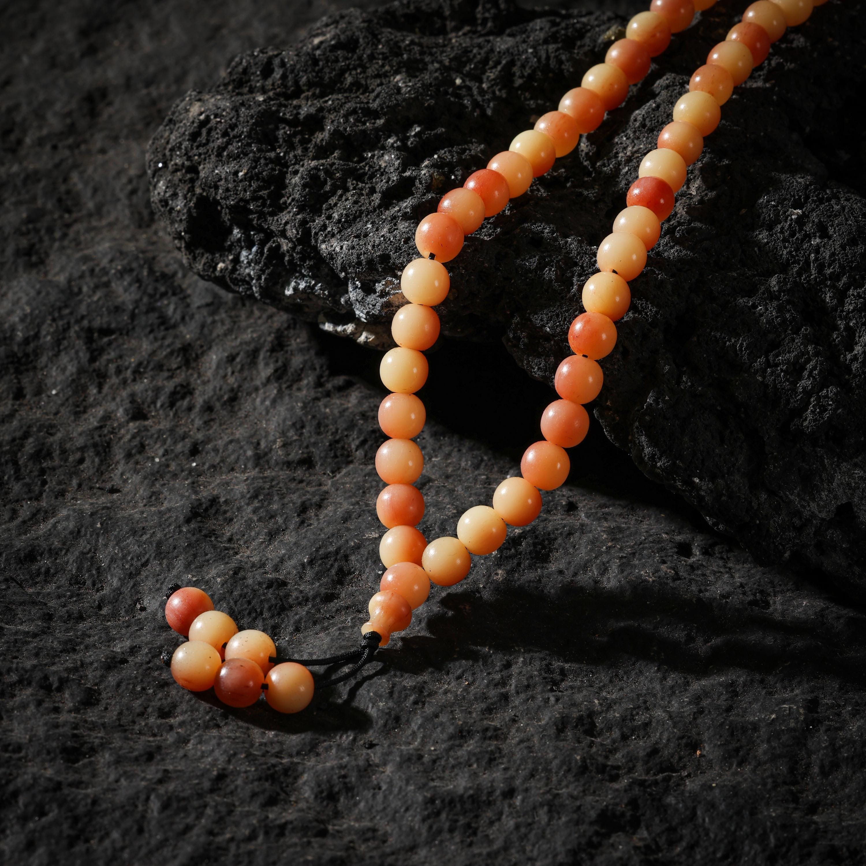 AURA DEER Bone Necklace 108 Mala Beads