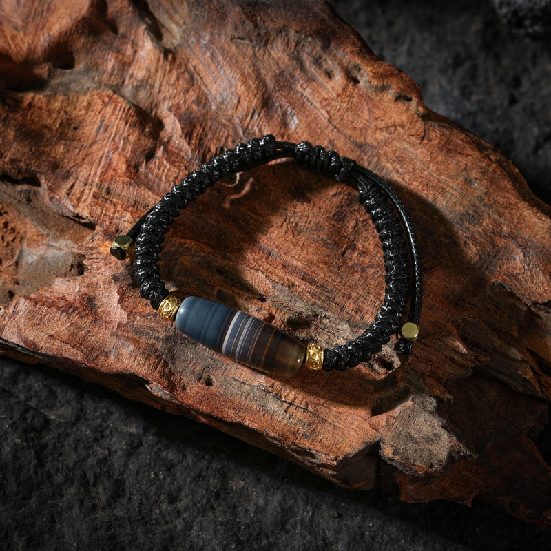 Banded Medicine Buddha Dzi Bracelet