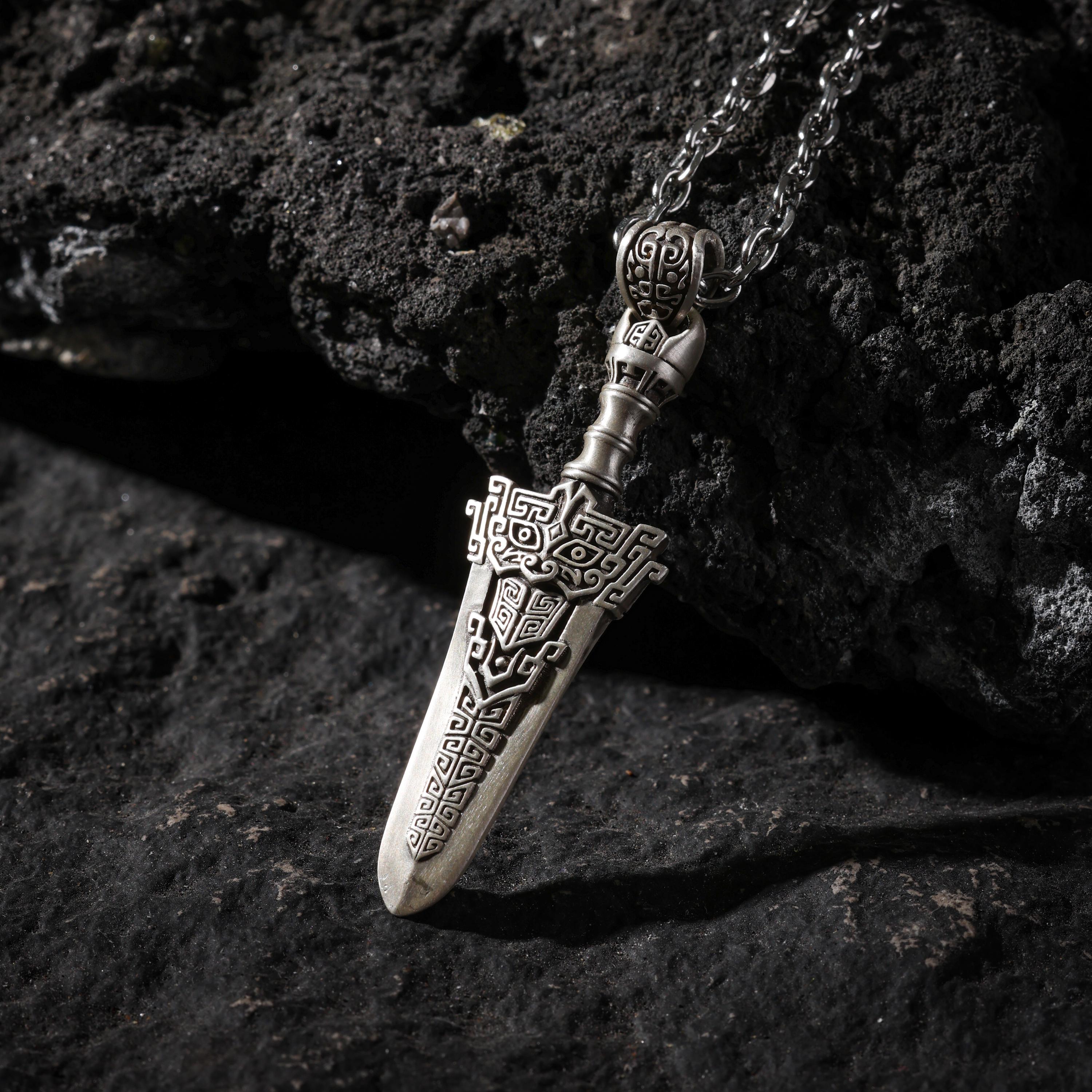 AURA DEER Manjushri Sword Sterling Silver Pendant