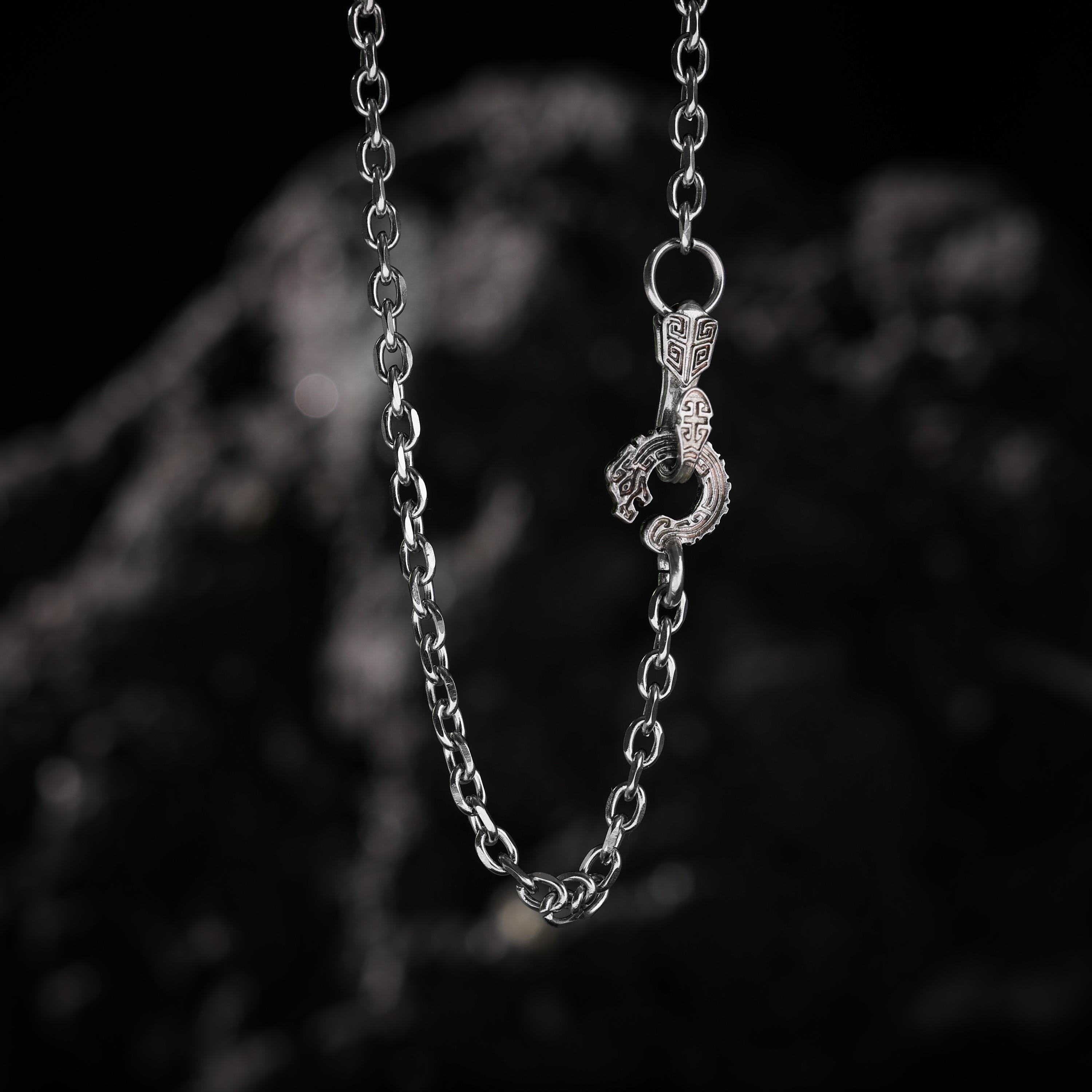 AURA DEER Kui Dragon Cuban Chain Necklace