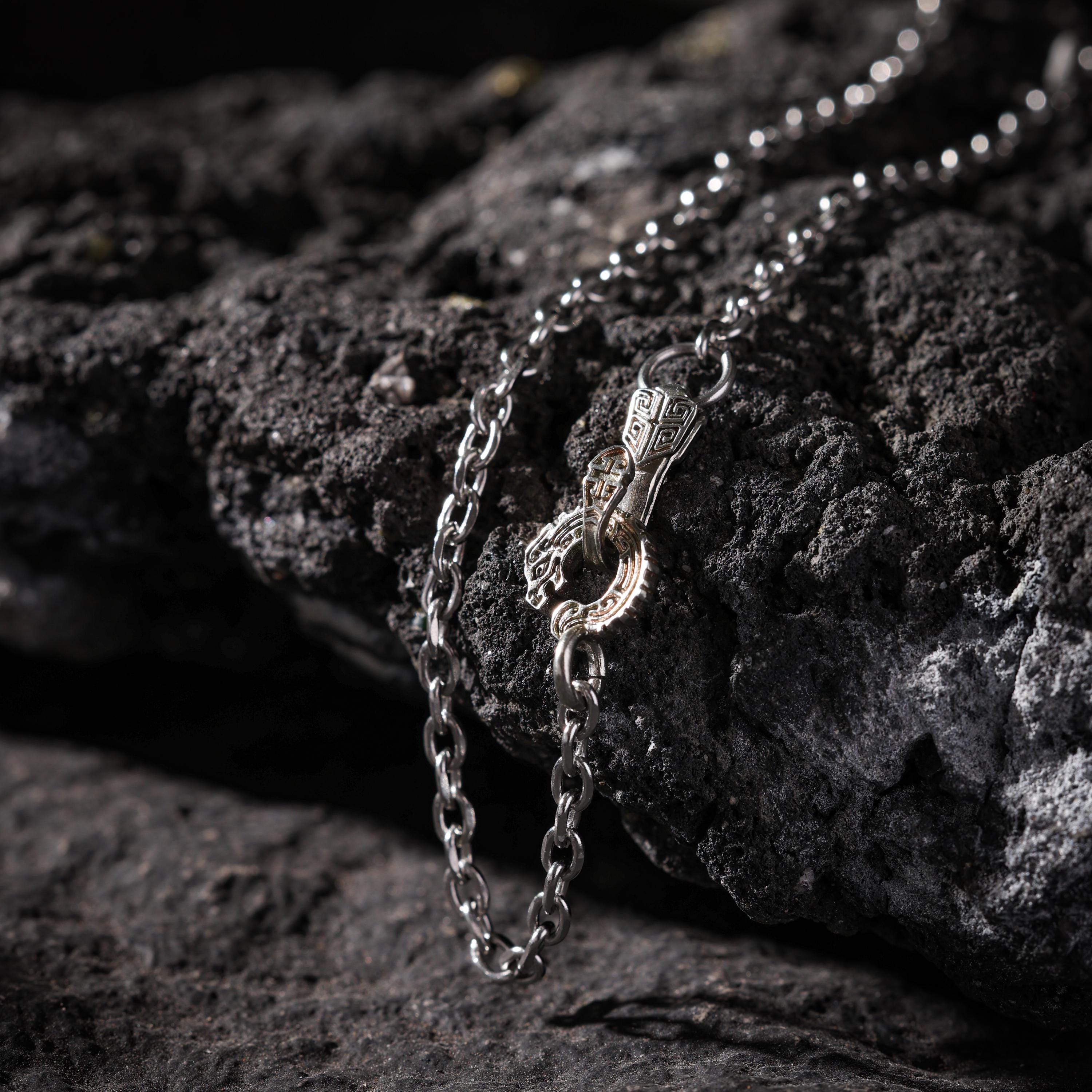 AURA DEER Kui Dragon Cuban Chain Necklace