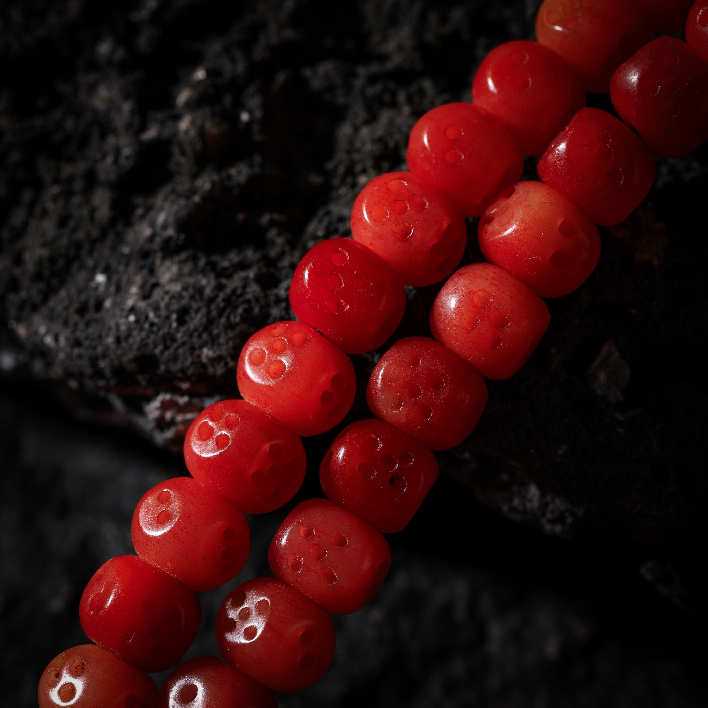 AURA DEER Yak Bone Dice 108-Bead Mala Necklace