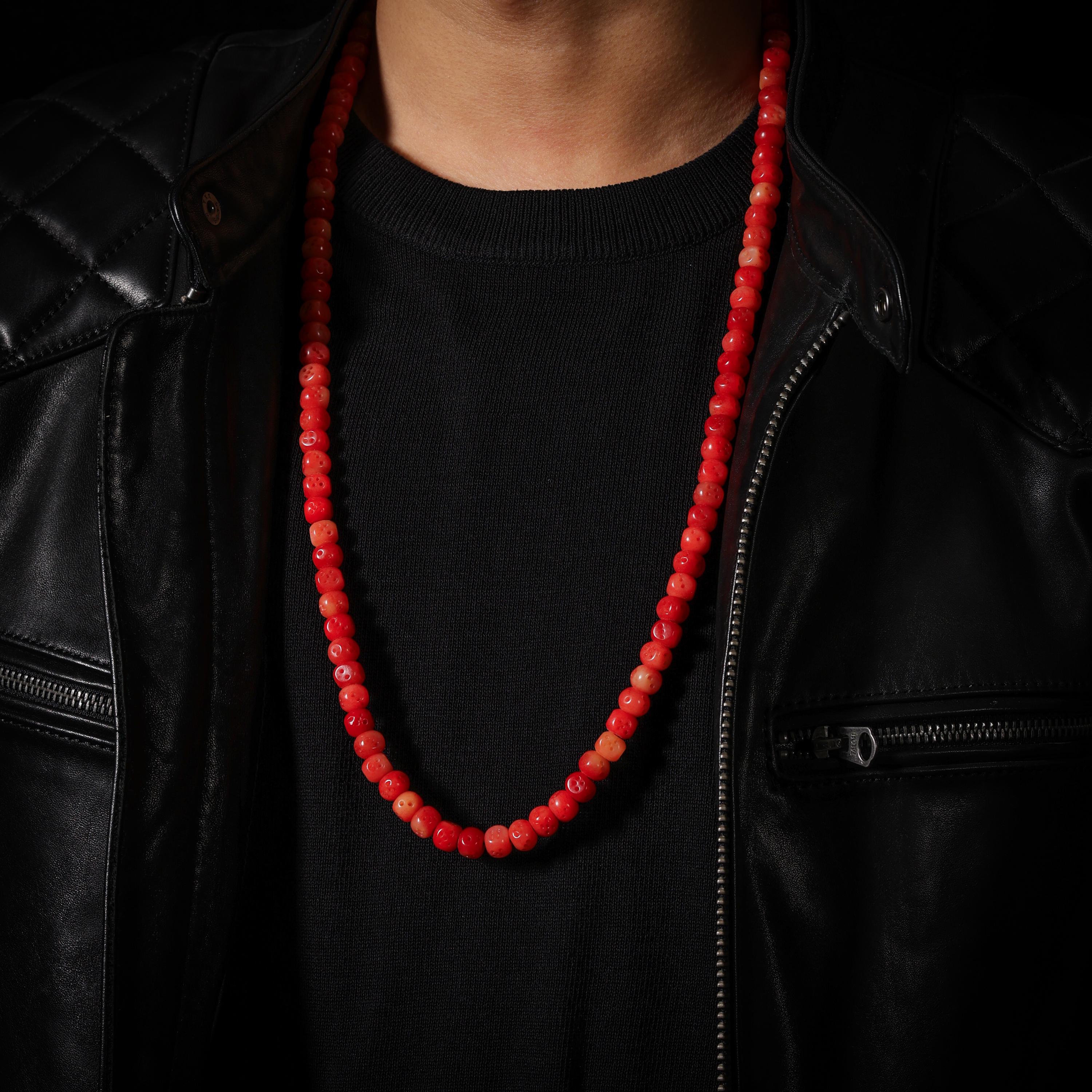 AURA DEER Yak Bone Dice 108-Bead Mala Necklace
