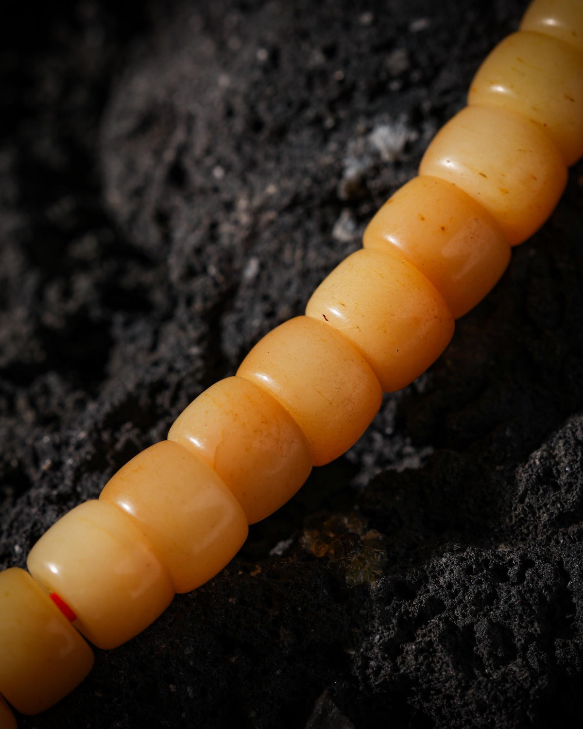 Aged Yak Bone 108-Bead Mala Necklace-8