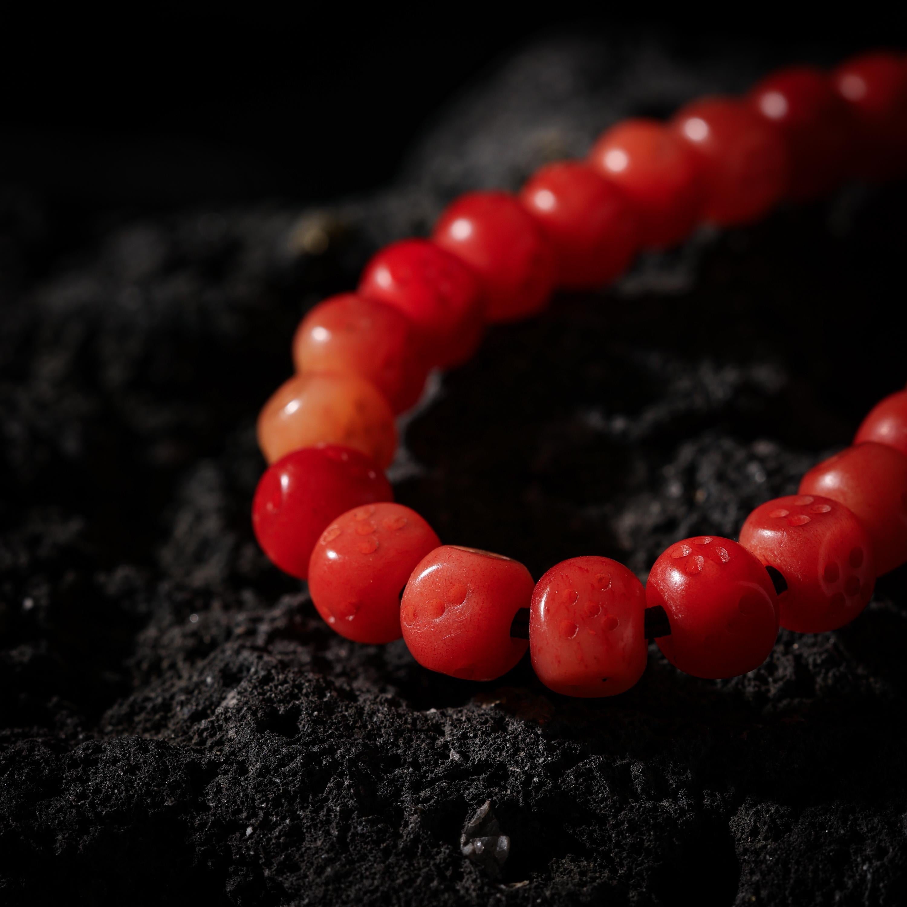AURA DEER Yak Bone Dice 108-Bead Mala Necklace