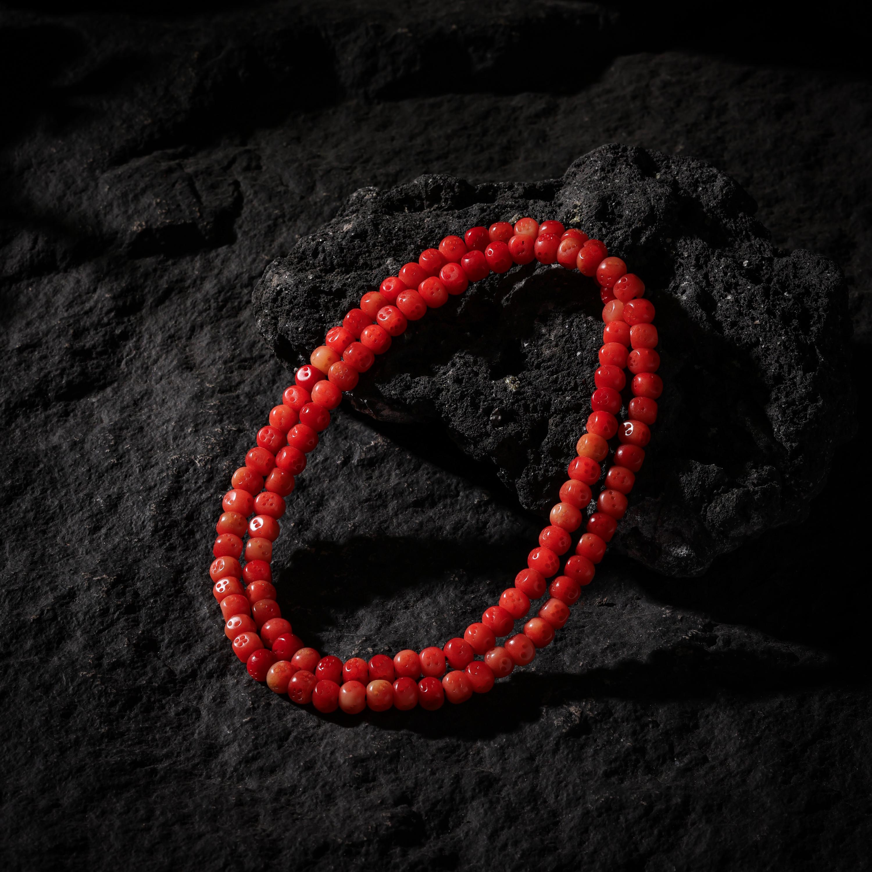 AURA DEER Yak Bone Dice 108-Bead Mala Necklace
