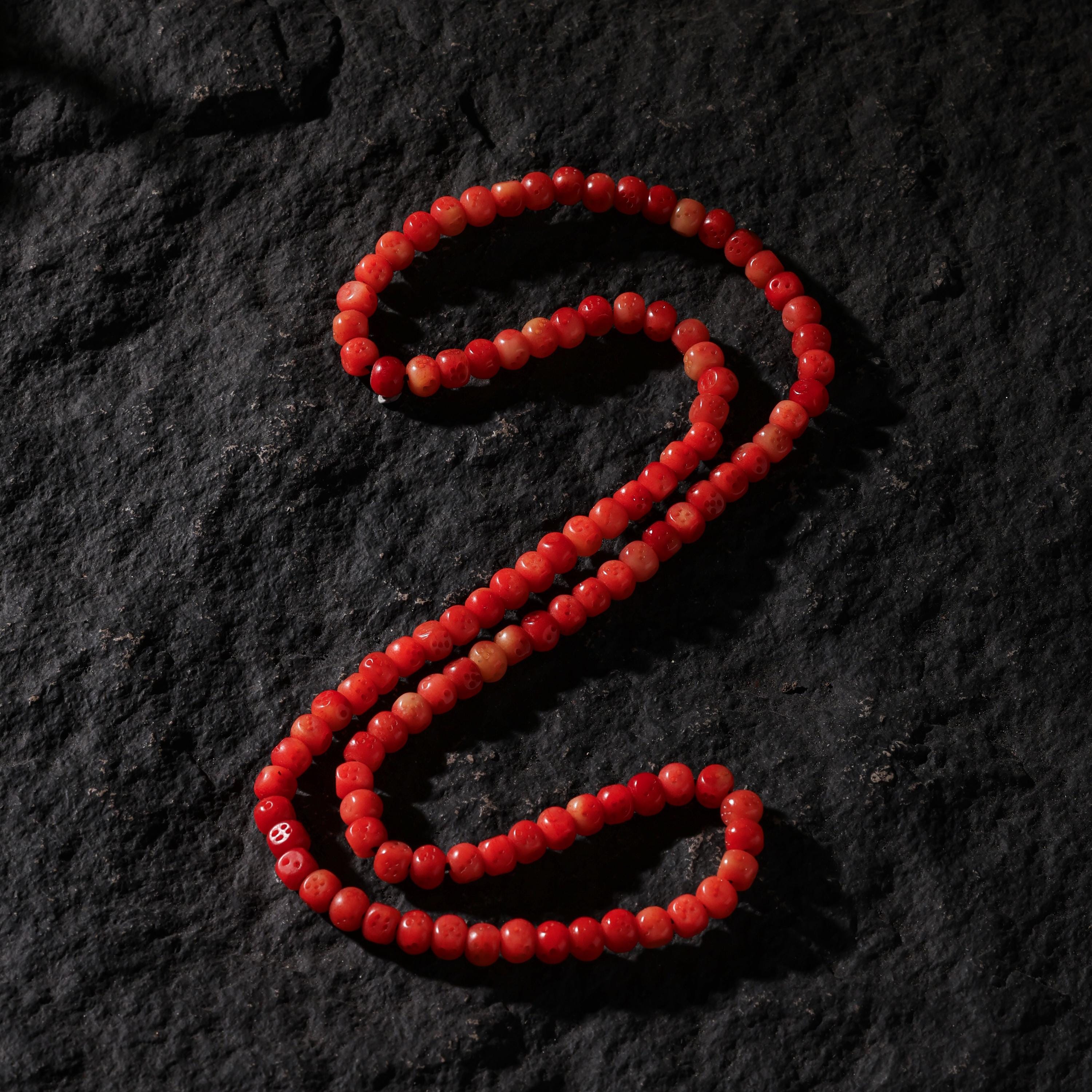 AURA DEER Yak Bone Dice 108-Bead Mala Necklace